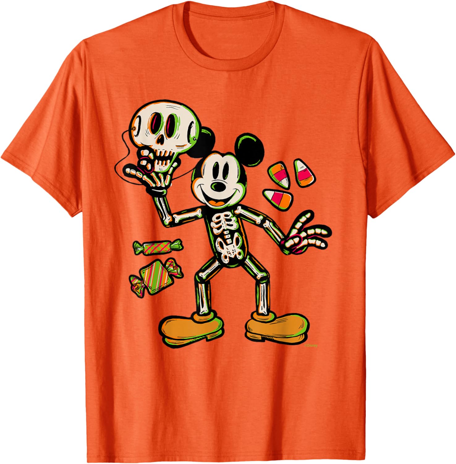 Mickey Mouse Halloween Trick or Treat Skeleton Costume T-Shirt for Kids - 13