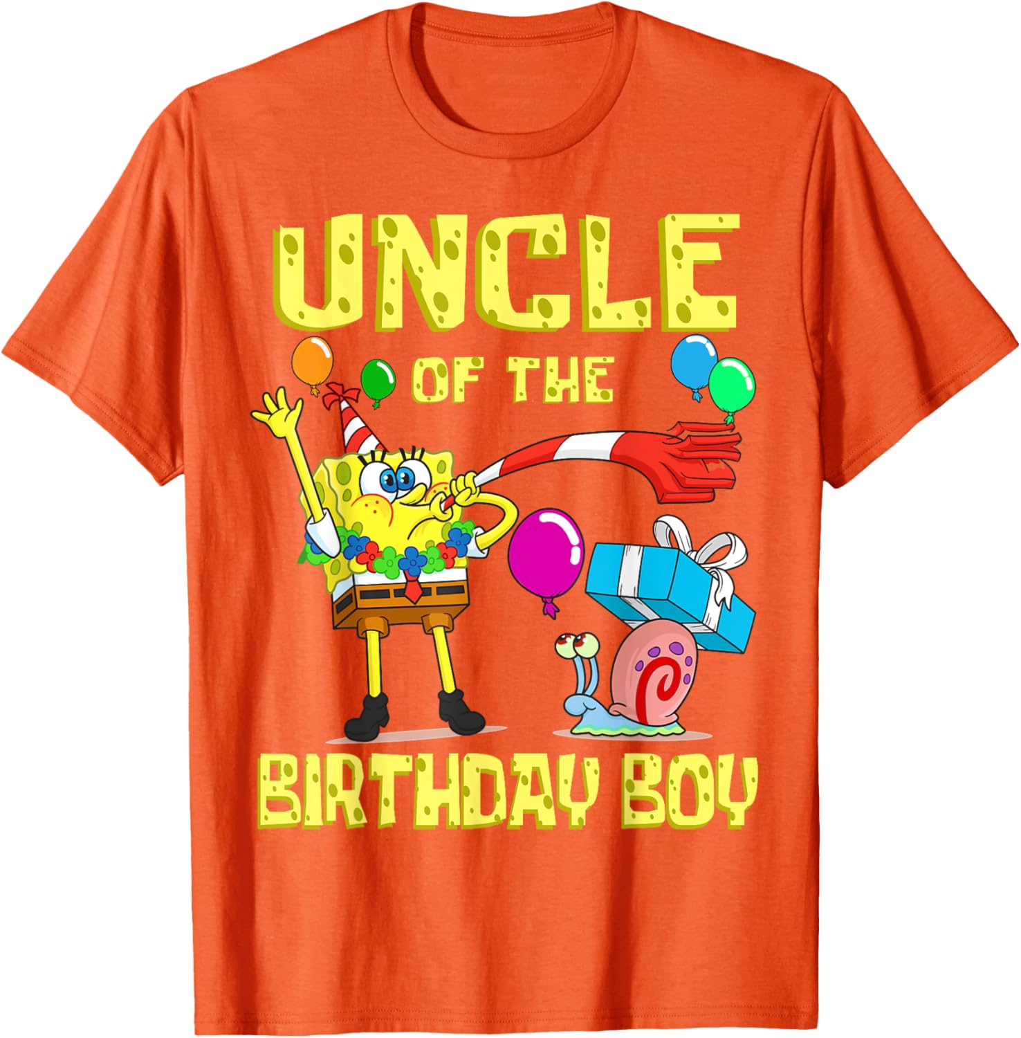 Mademark x SpongeBob SquarePants Birthday Party Uncle T-Shirt for Kids - 3