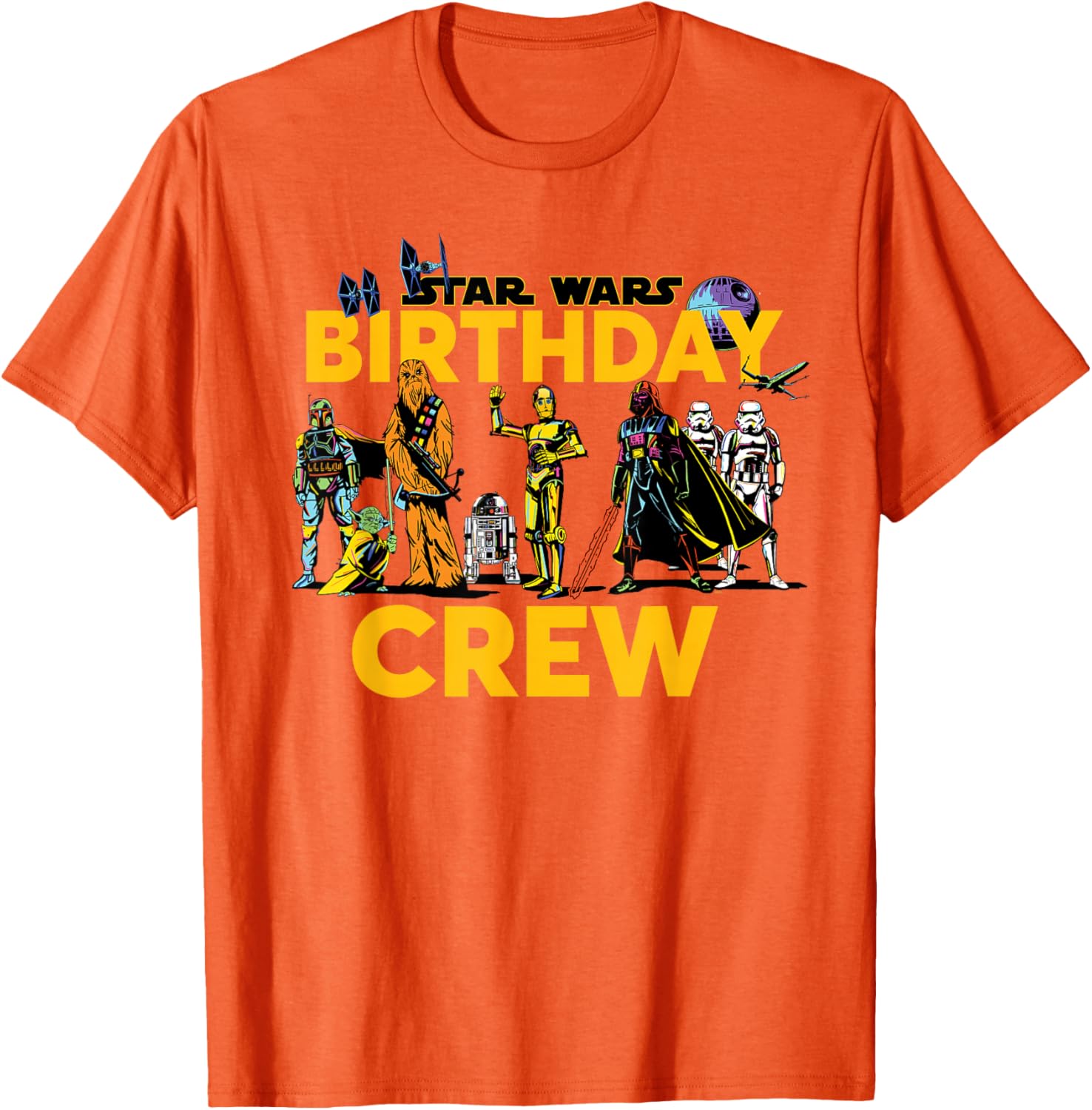 Star Wars Birthday Crew Matching T-Shirt for Classic Characters Fans - 6