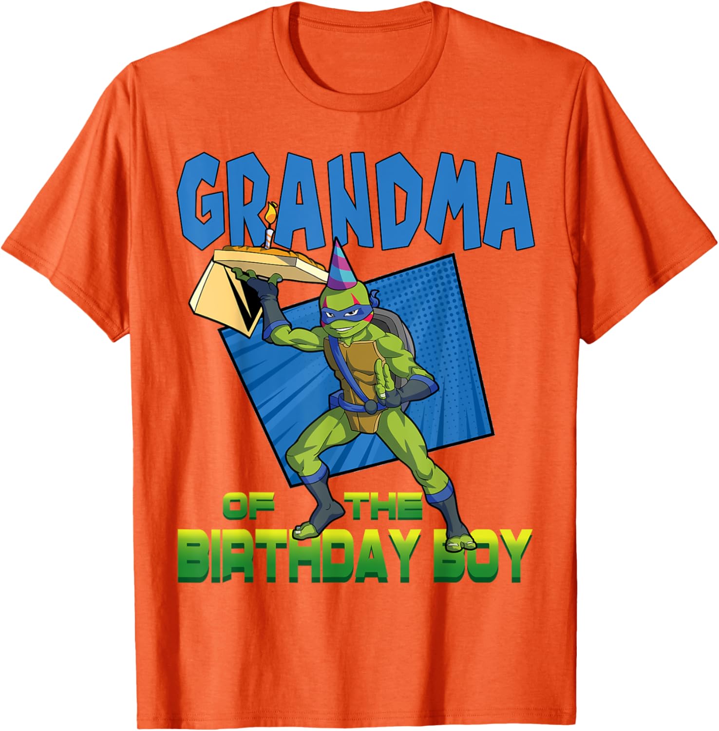 Mademark TMNT Leo Grandma Birthday Pizza Party T-Shirt for Kids - 19