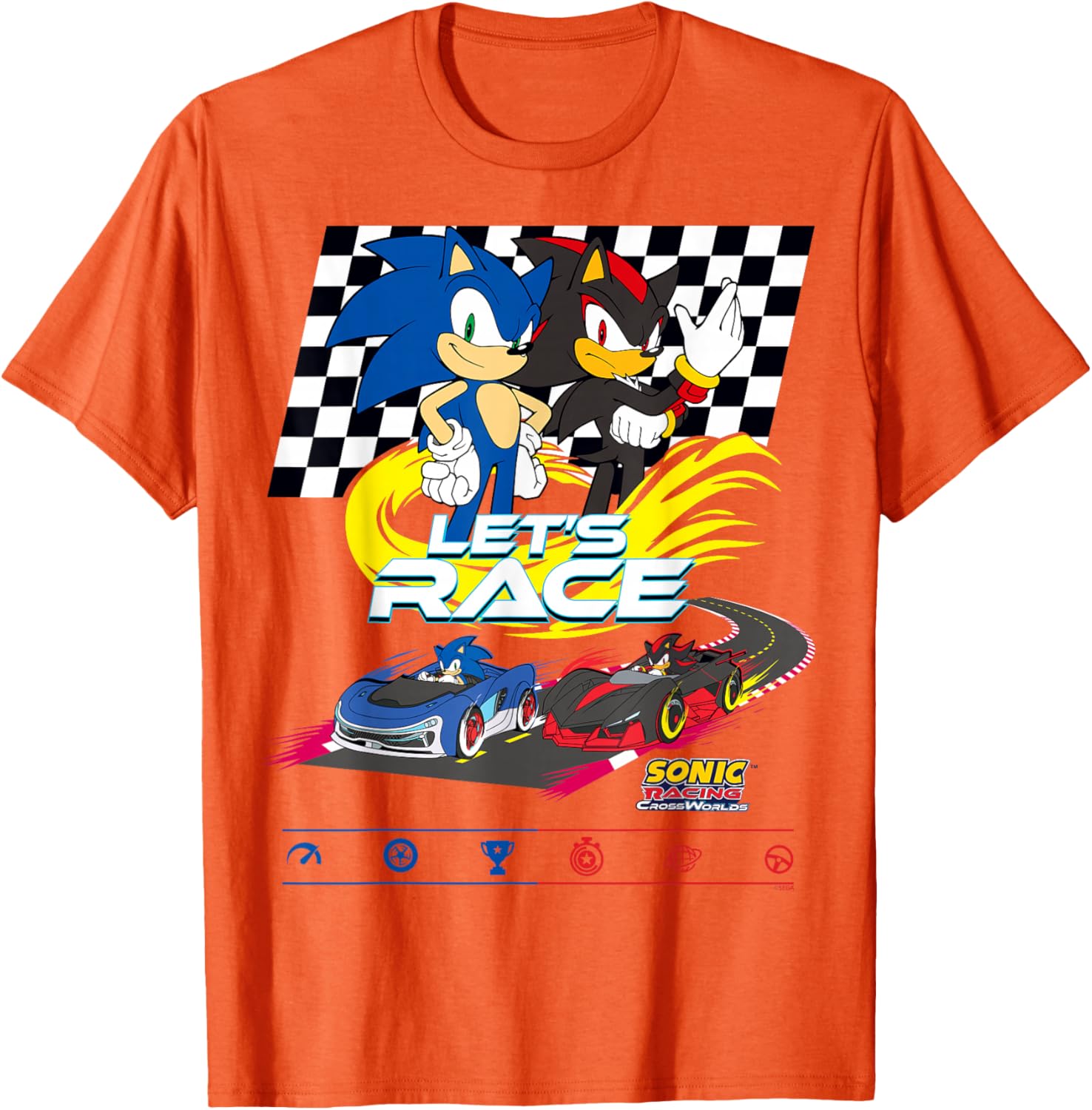 Sonic Racing CrossWorlds T-Shirt Sonic vs Shadow Race Day Apparel - 21