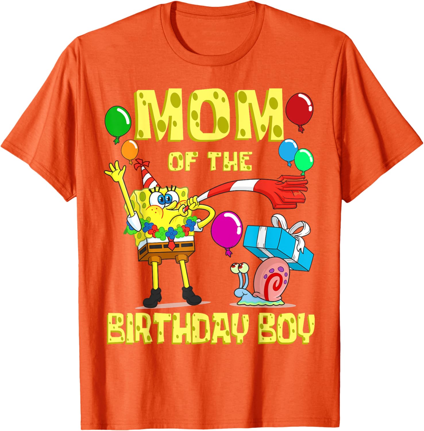 SpongeBob Mommy of the Birthday Boy Party T-Shirt for Fun Celebrations - 14