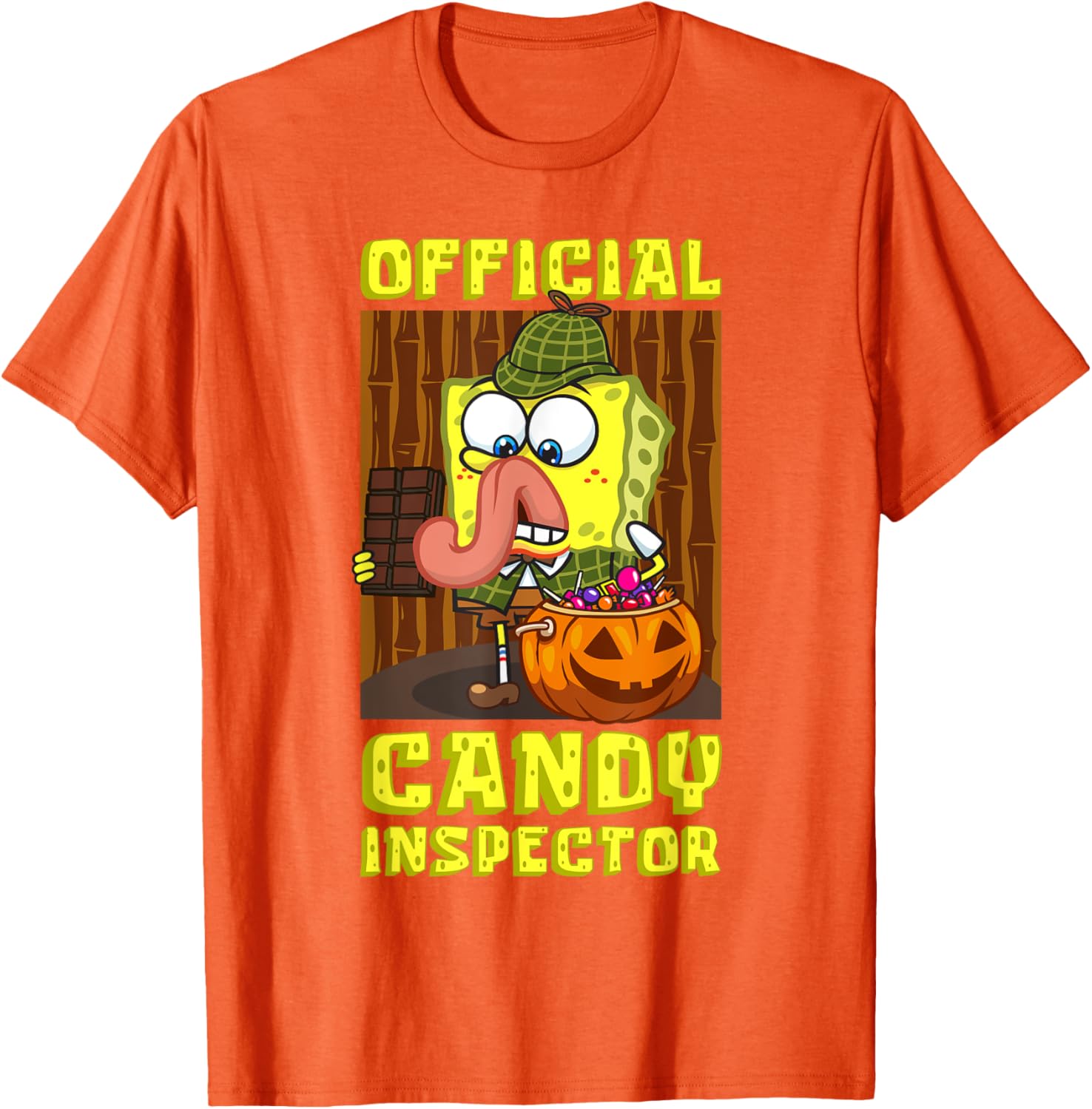 Mademark SpongeBob SquarePants Halloween Candy Inspector Fun T-Shirt - 9