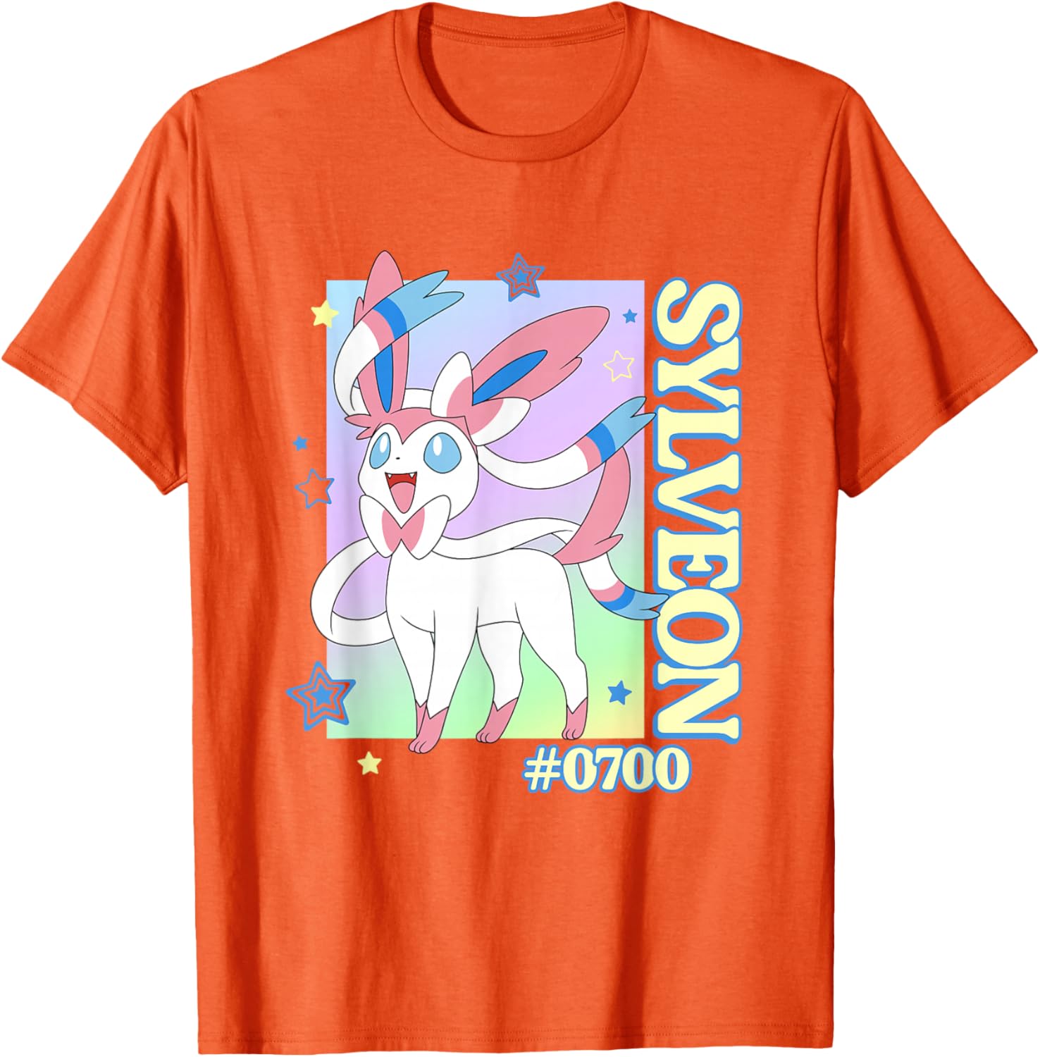 Colorful Pokemon Sylveon #0700 Unisex T-Shirt for Adults and Teens - 9
