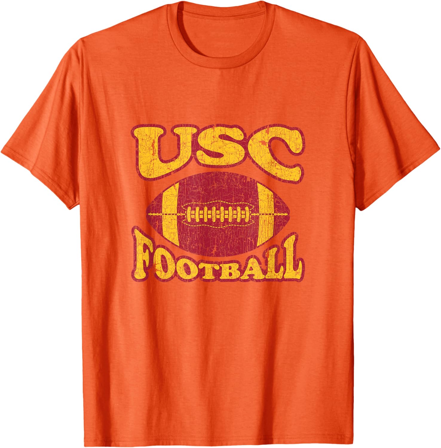 USC Trojans Distressed Retro Style Football T-Shirt for Fans - 11