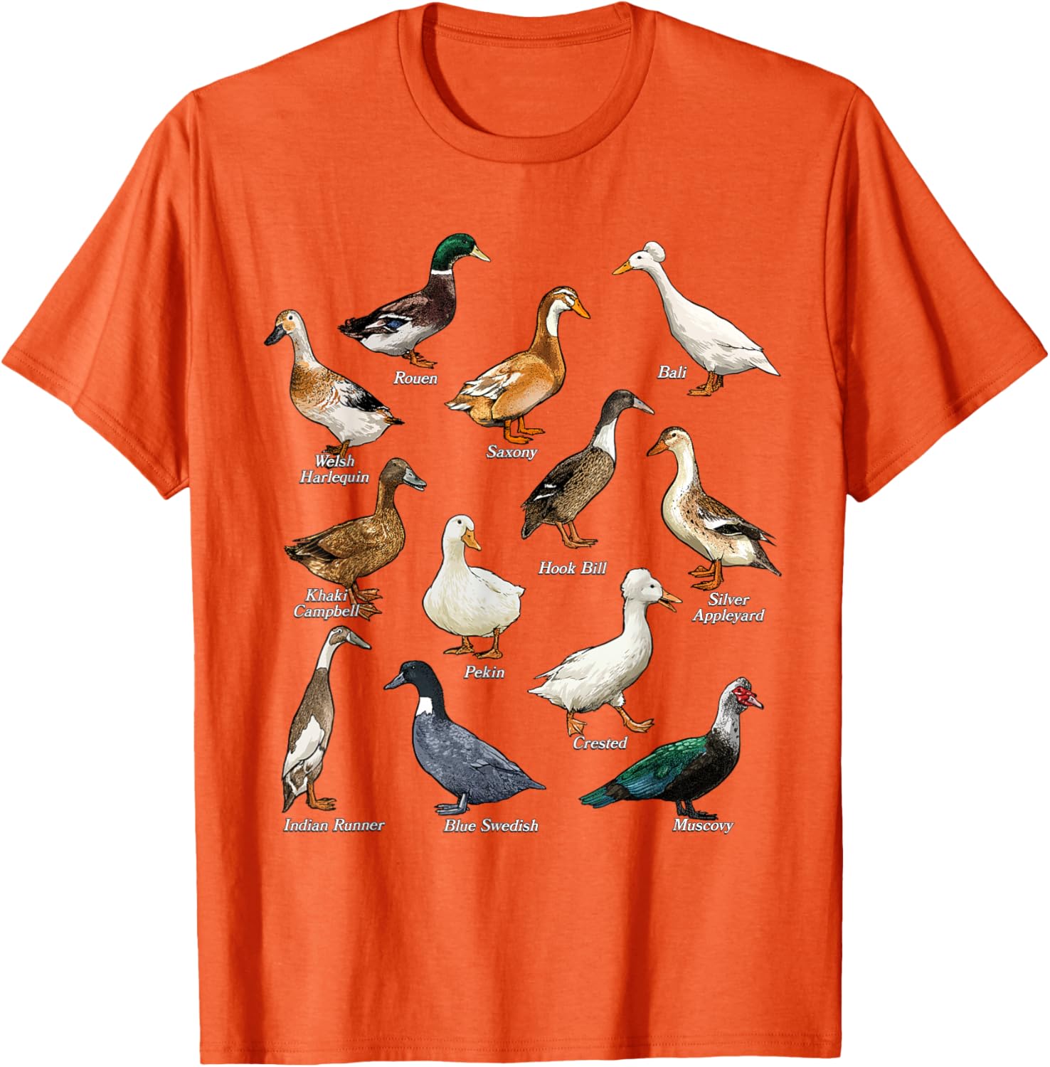 Types of Duck Waterfowl T-Shirt for Duck Lovers and Nature Enthusiasts - 22