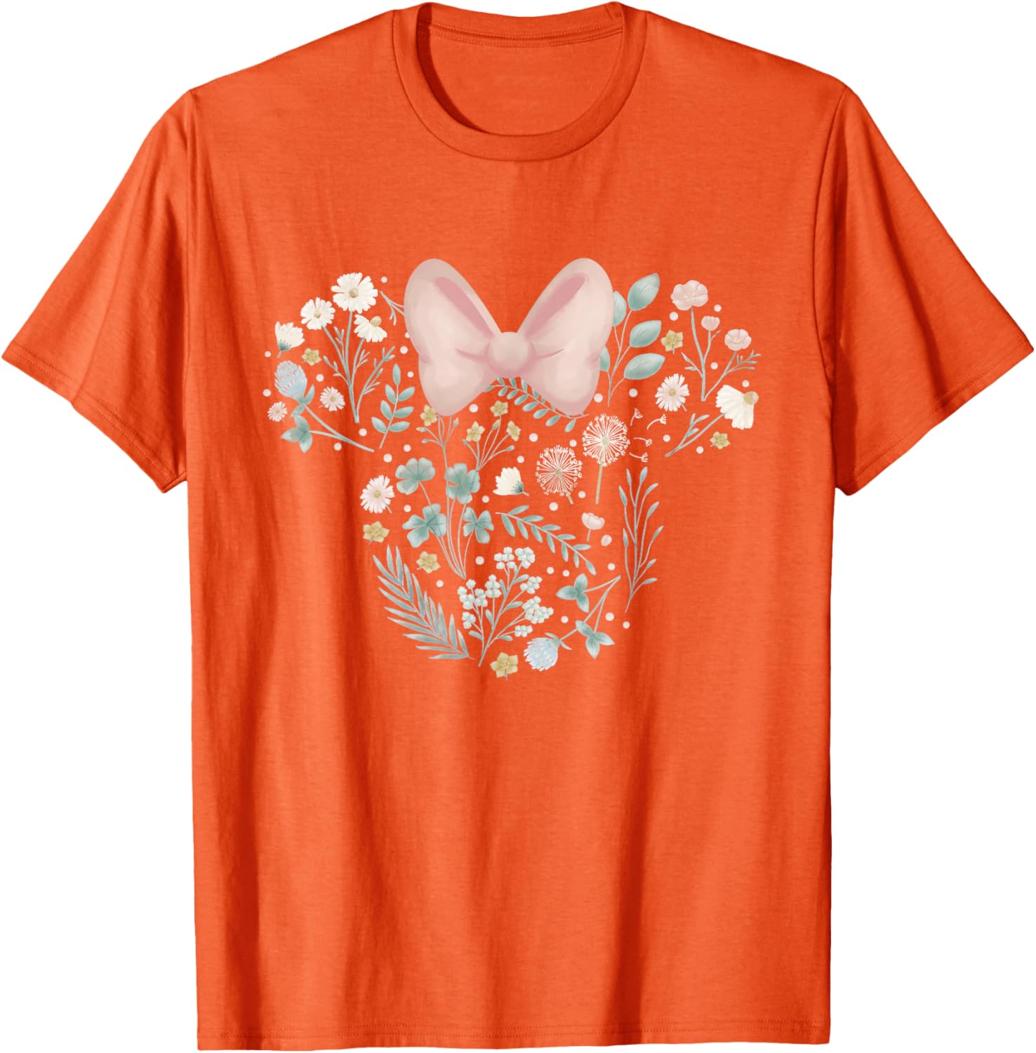 Disney Minnie Mouse Spring Flowers T-Shirt for Stylish Kids and Adults - 21