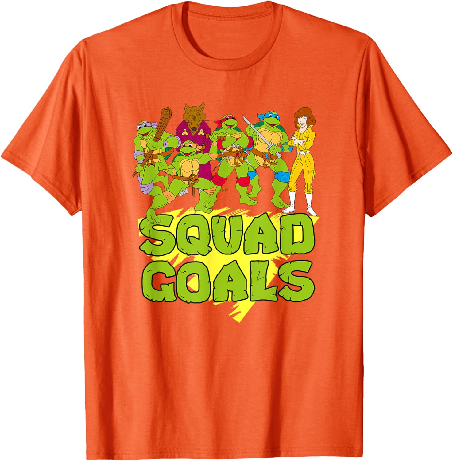 Mademark TMNT Squad Goals T-Shirt with Splinter and April for Fans - 13