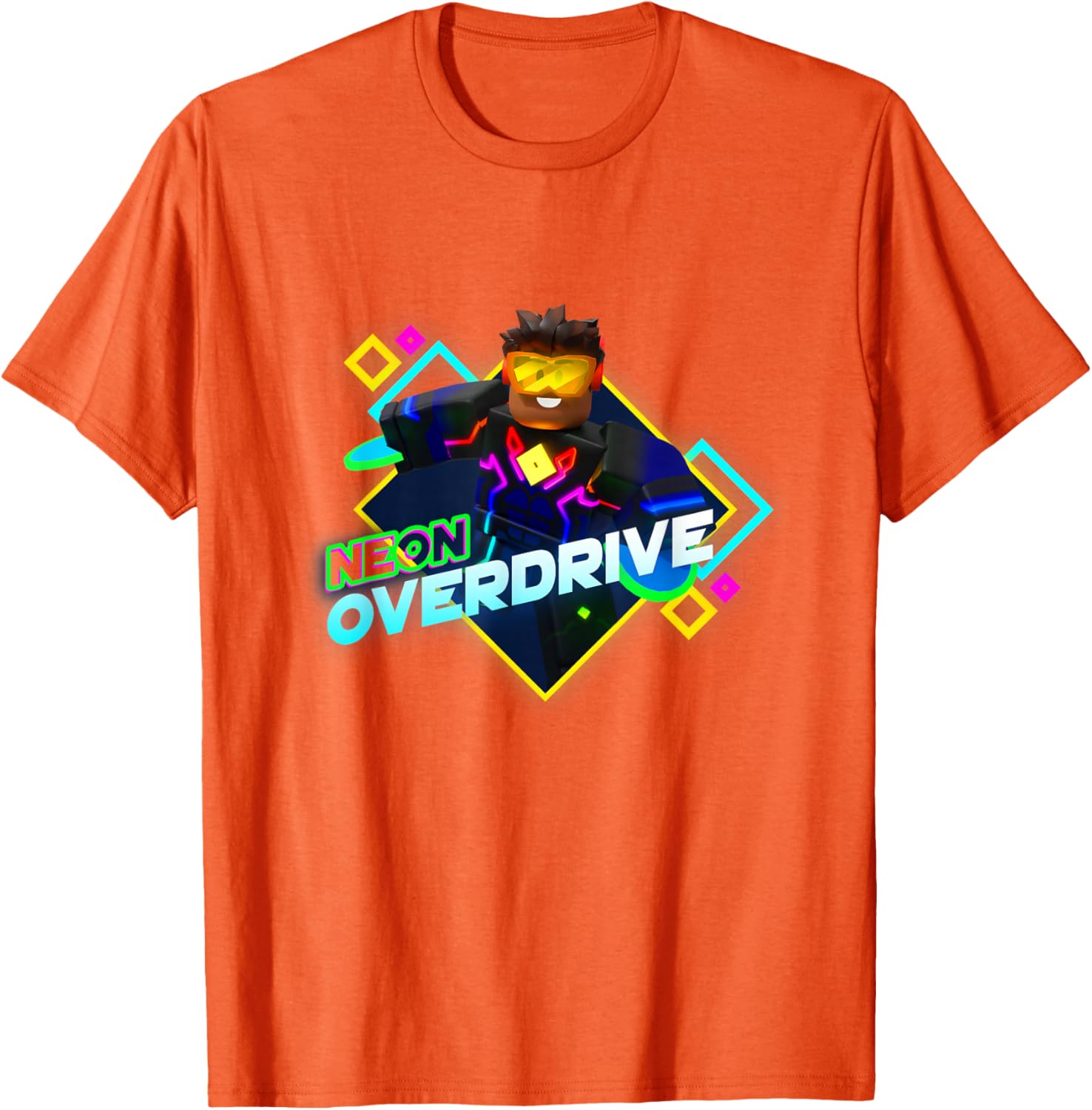 Roblox Black Neon Overdrive Classic Fit T-Shirt for Adults - Short Sleeve Cotton - 2
