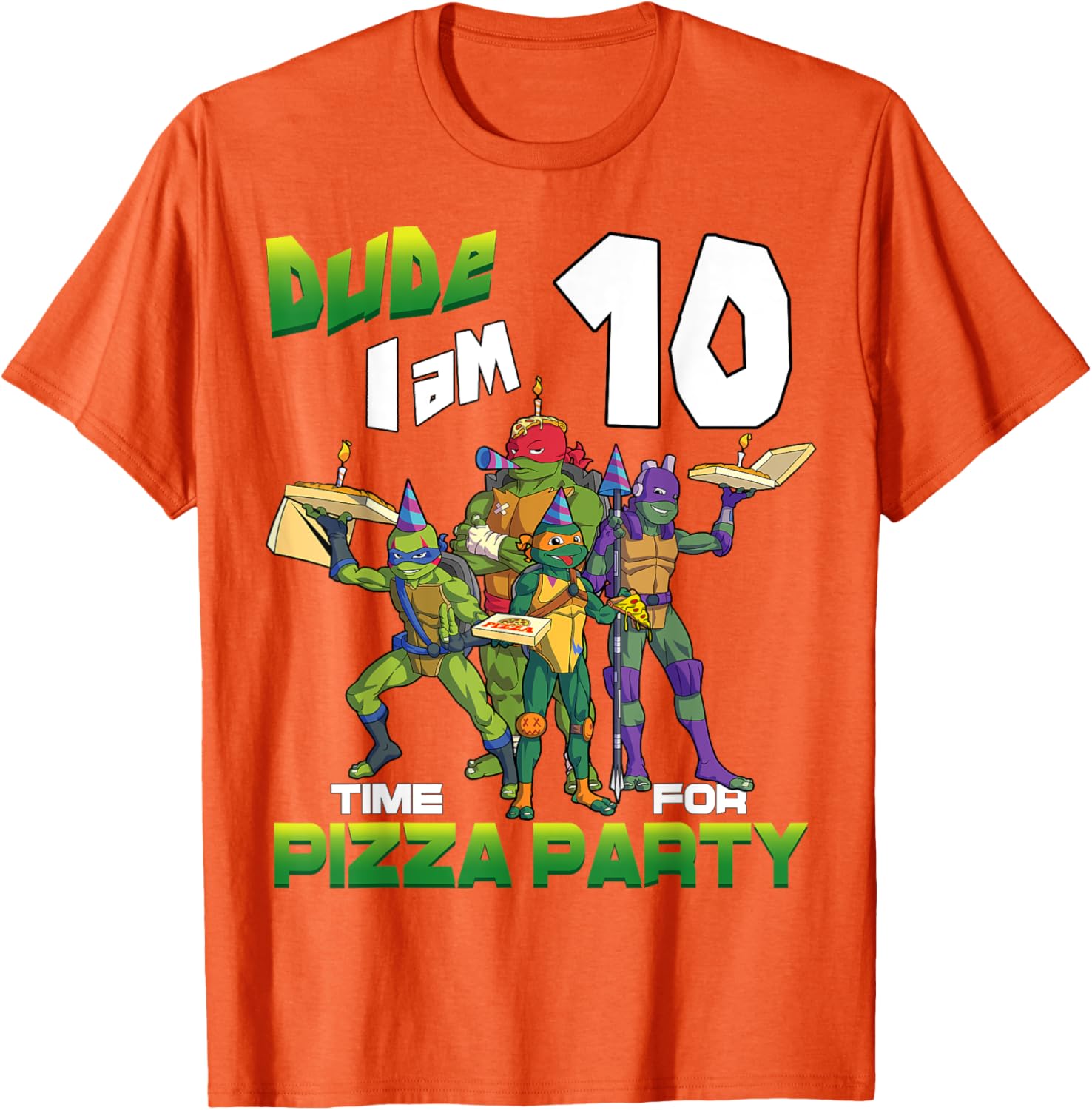 Mademark TMNT Pizza Birthday T-Shirt for 10 Year Olds - Fun Kids Tee - 8