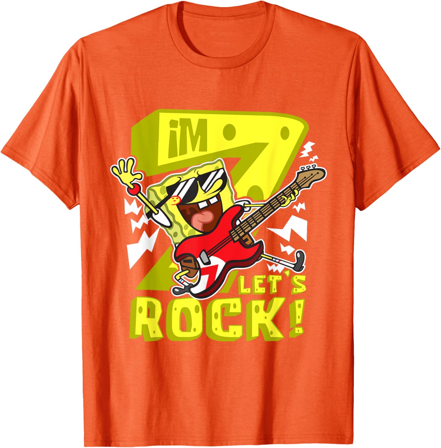 Mademark SpongeBob SquarePants 7th Birthday T-Shirt for Kids Fun Style - 10