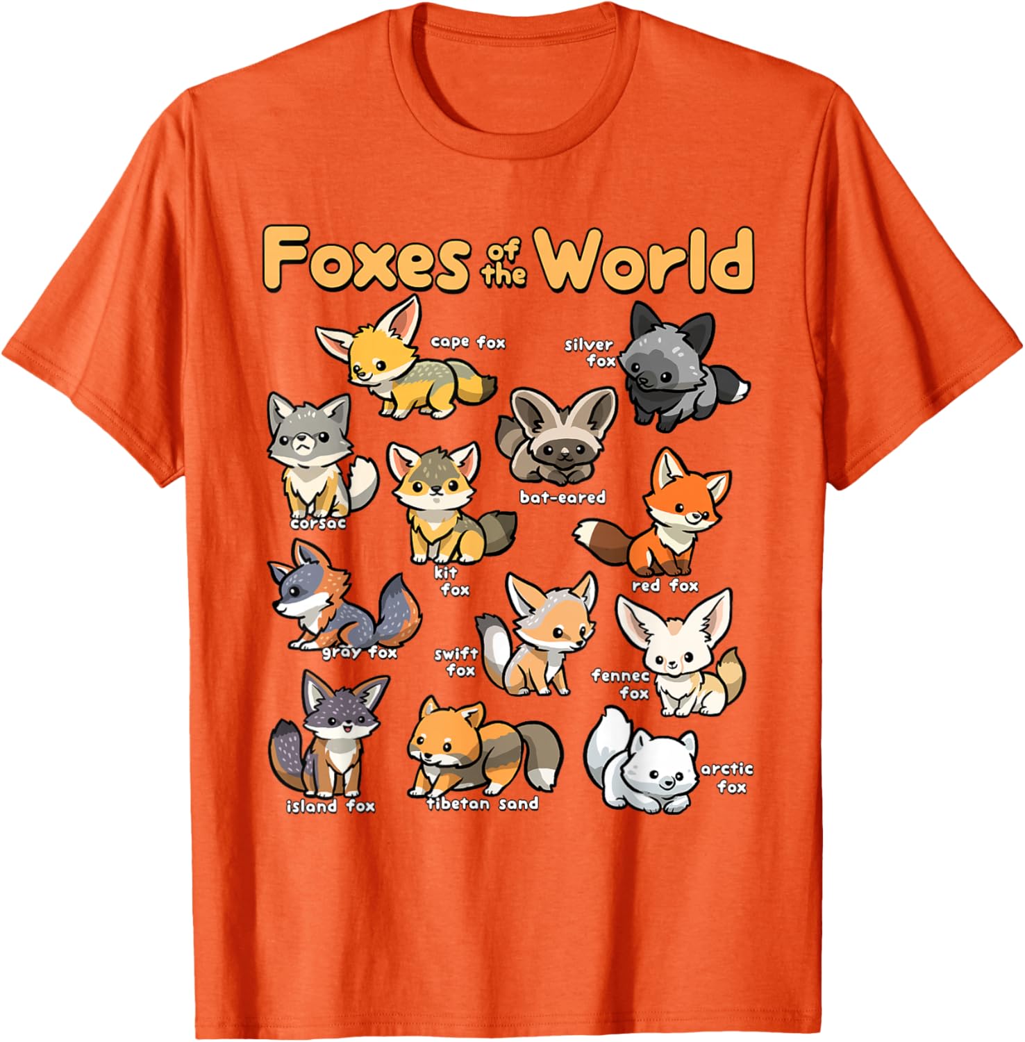 Kawaii Fox Lover T-Shirt for Animal Lovers - Fun Educational Design - 10