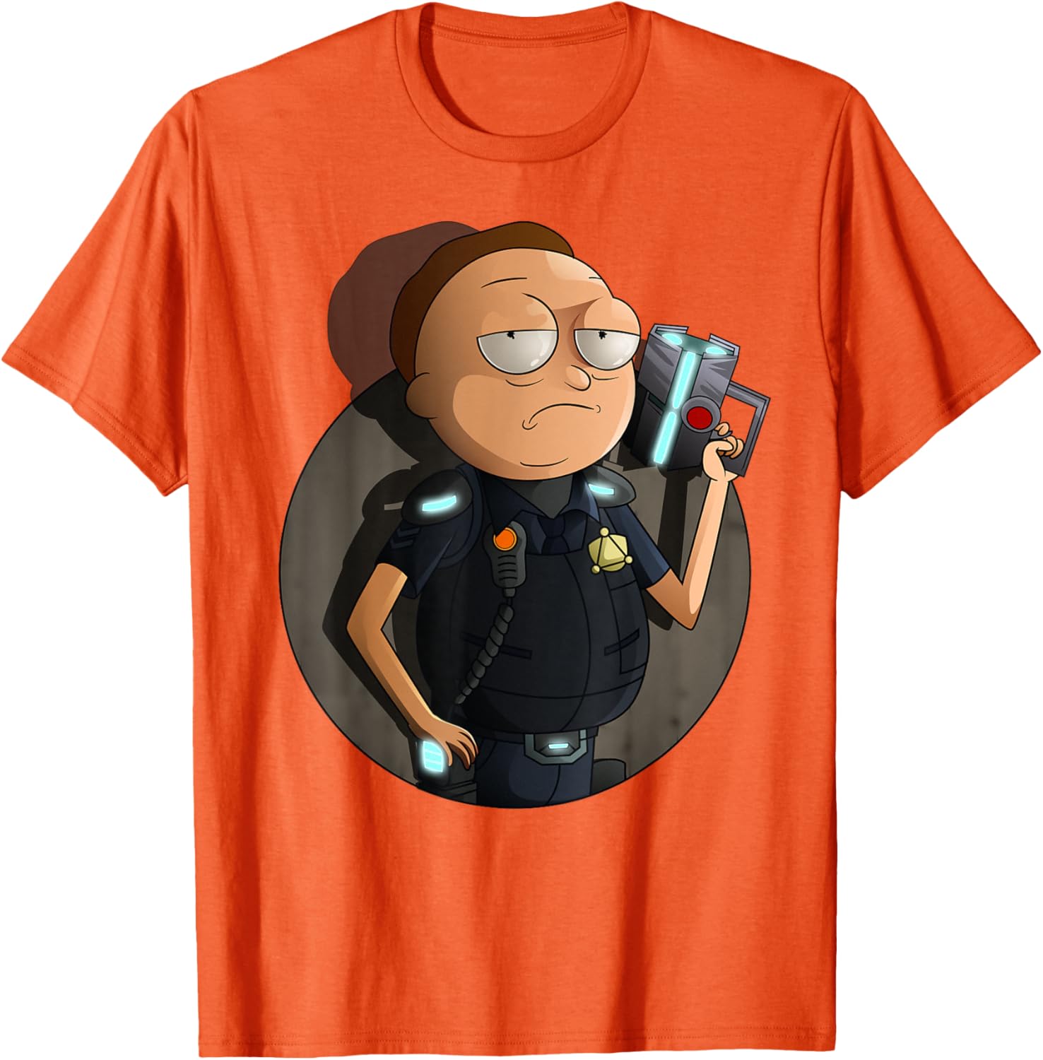 Mademark x Rick and Morty Cop Morty T-Shirt Stylish Graphic Tee - 9