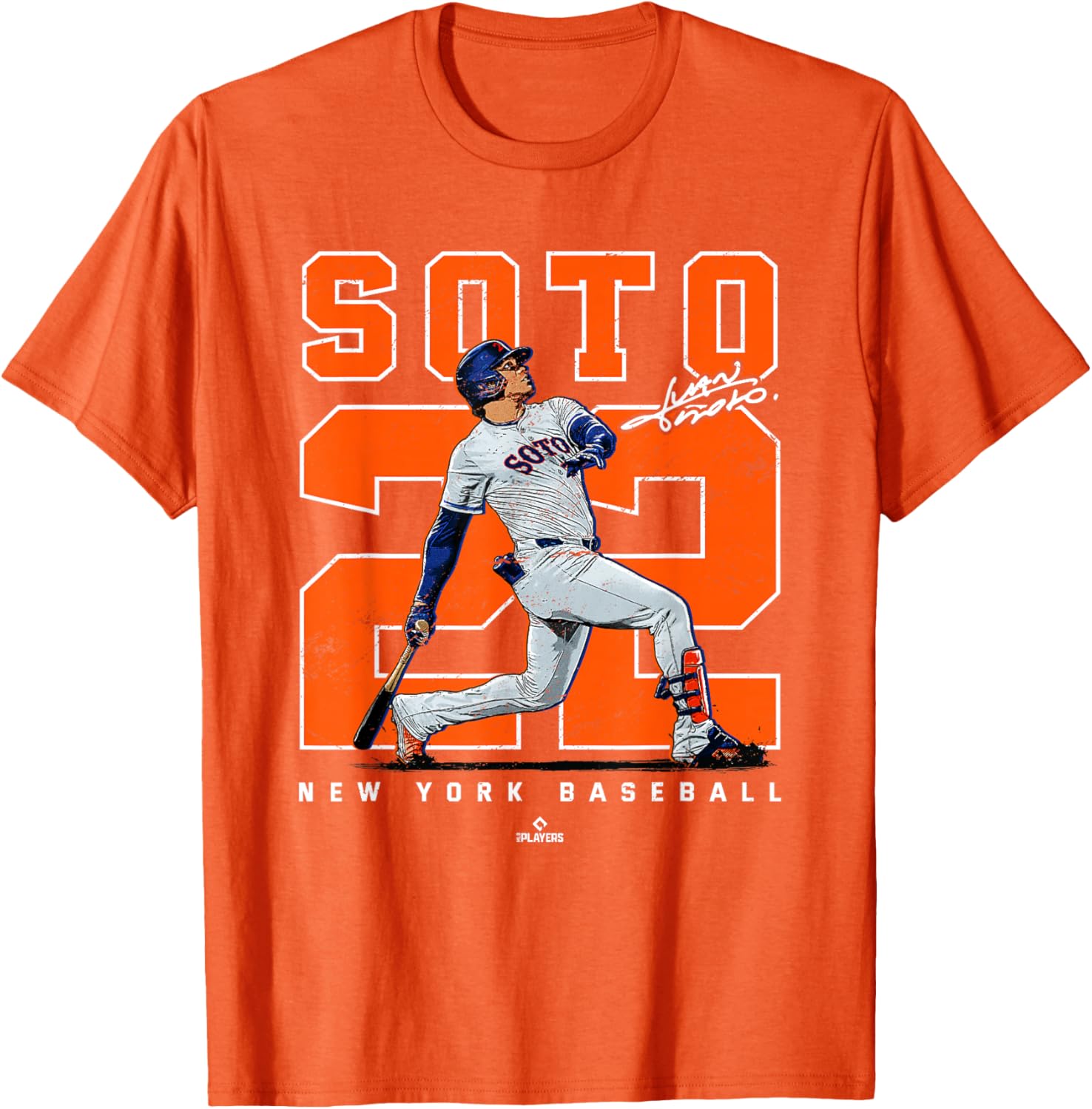 Juan Soto New York Baseball T-Shirt MLBPA Number & Portrait Design - 5