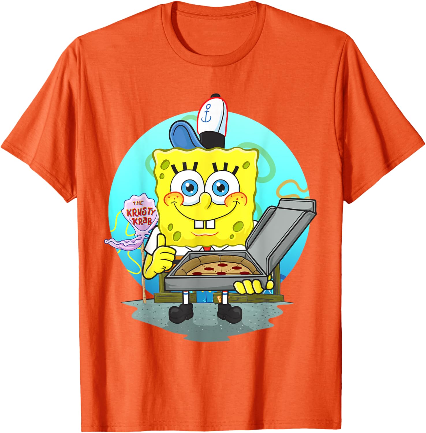 Mademark SpongeBob SquarePants Krusty Krab Pizza Delivery T-Shirt - 12