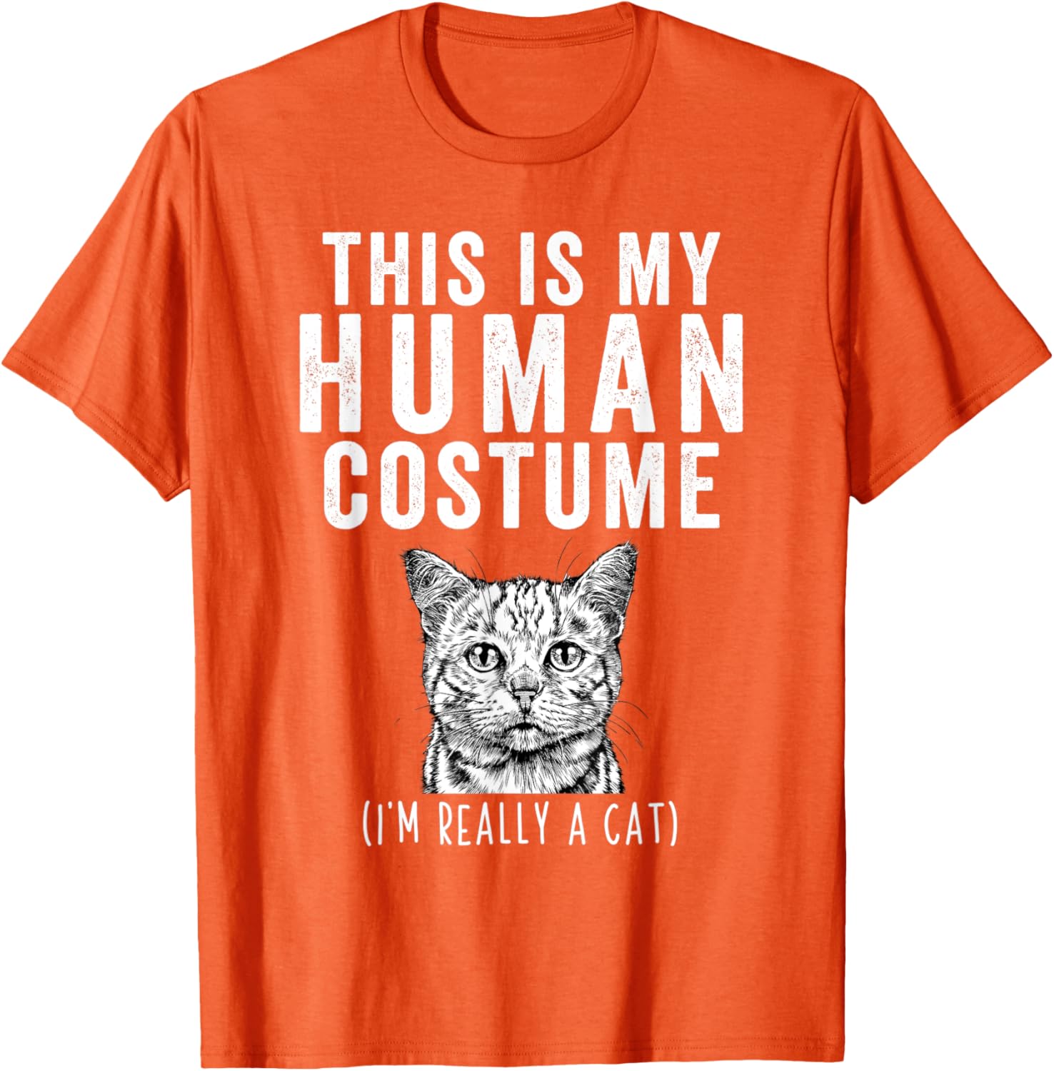 Funny Tabby Cat T-Shirt This is My Human Costume I'm Really A Cat - 10
