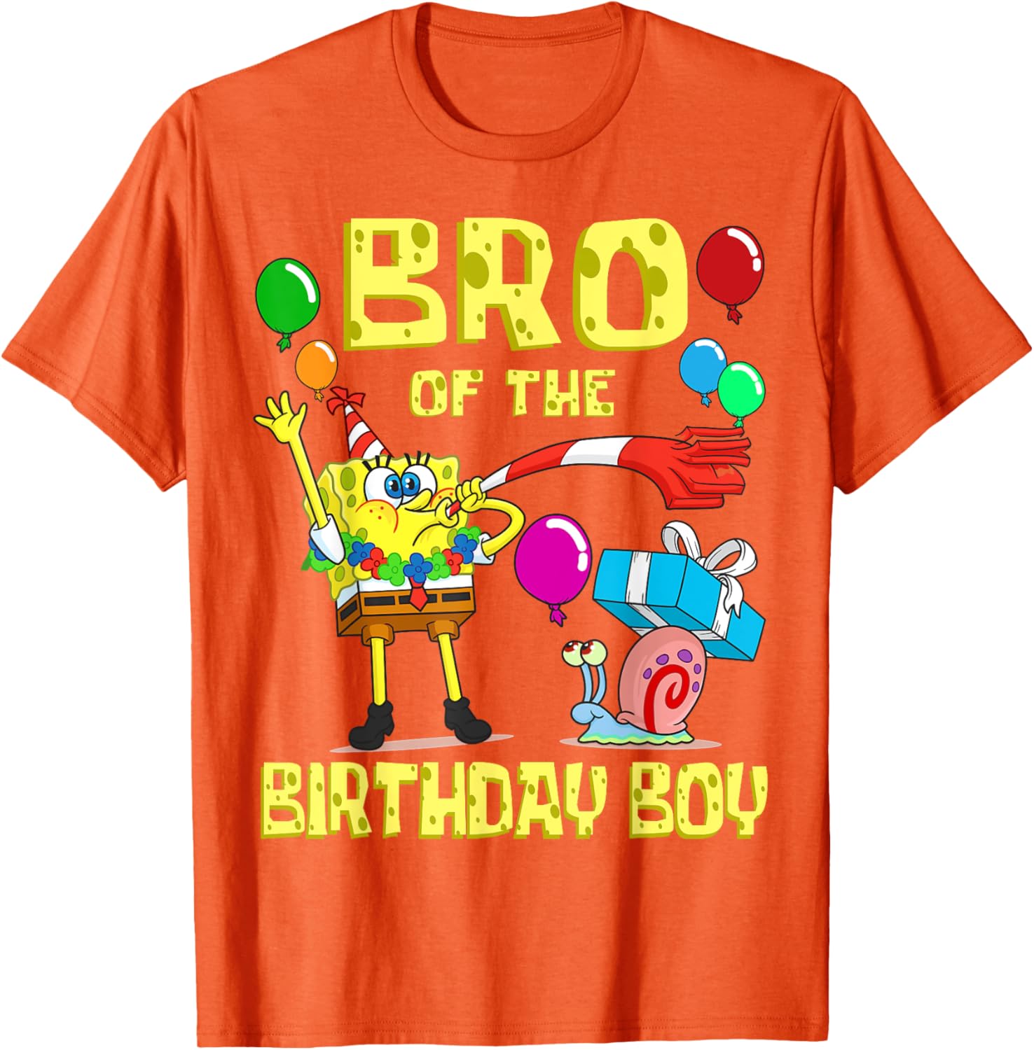 Mademark SpongeBob Brother of the Birthday Boy Theme Party T-Shirt - 4