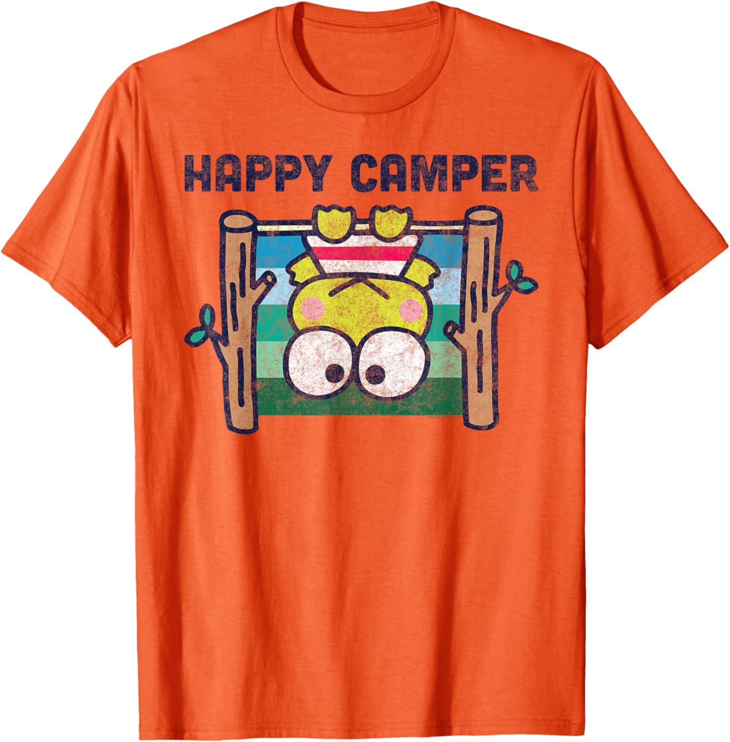 Keroppi Happy Camper T-Shirt Fun Outdoor Adventure Apparel for Kids - 10