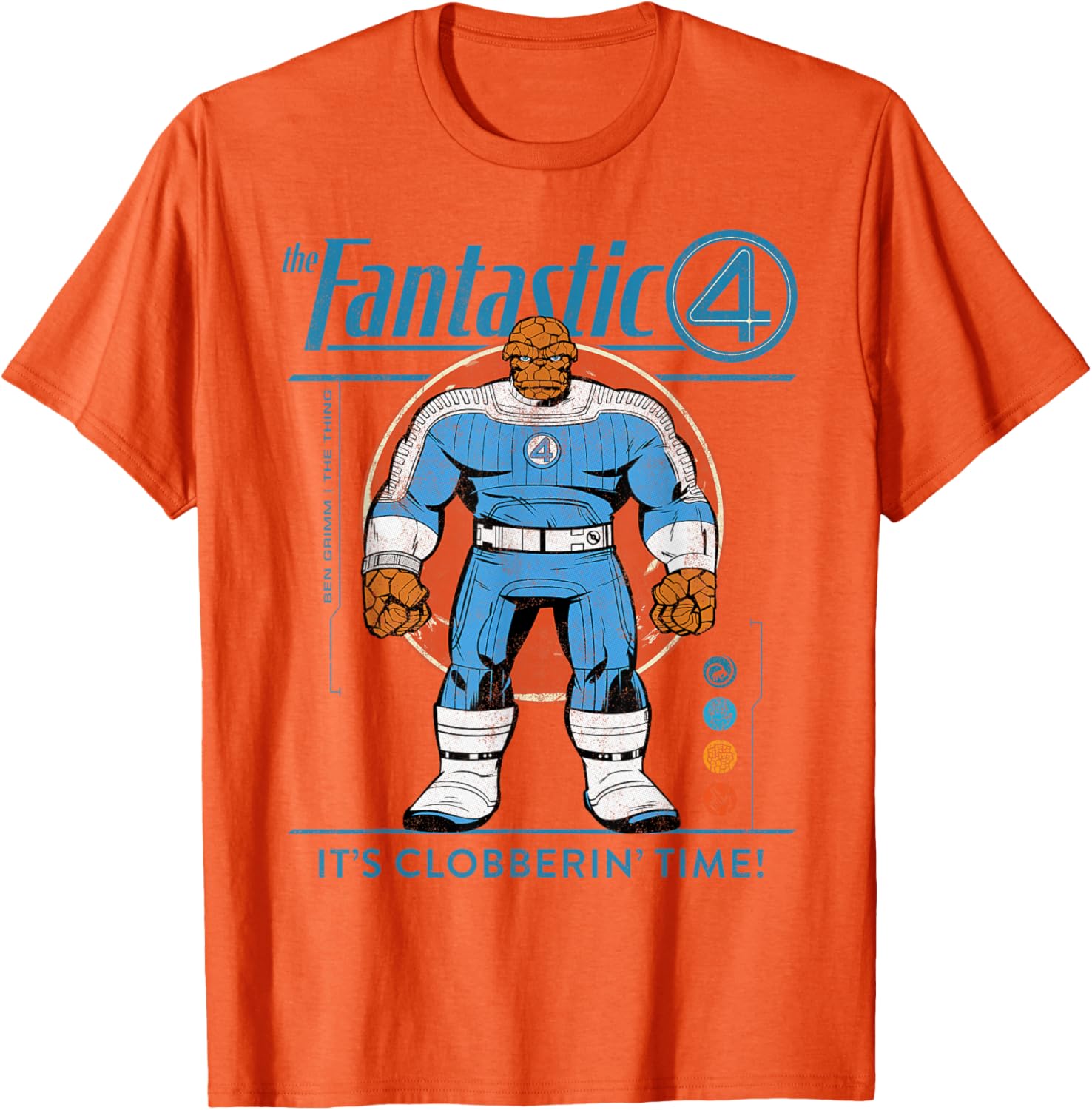Marvel Fantastic Four The Thing Retro T-Shirt for Fans of Classic Comics - 25
