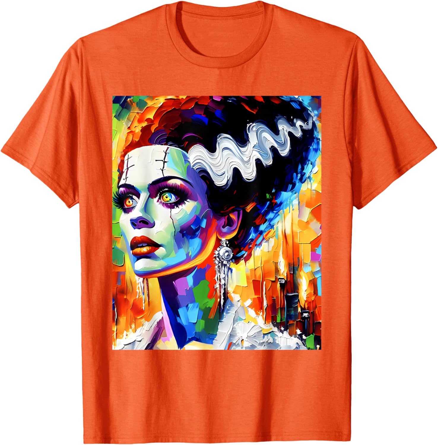 Frankenstein Monster and Bride Matching Couple T-Shirts for Halloween - 16