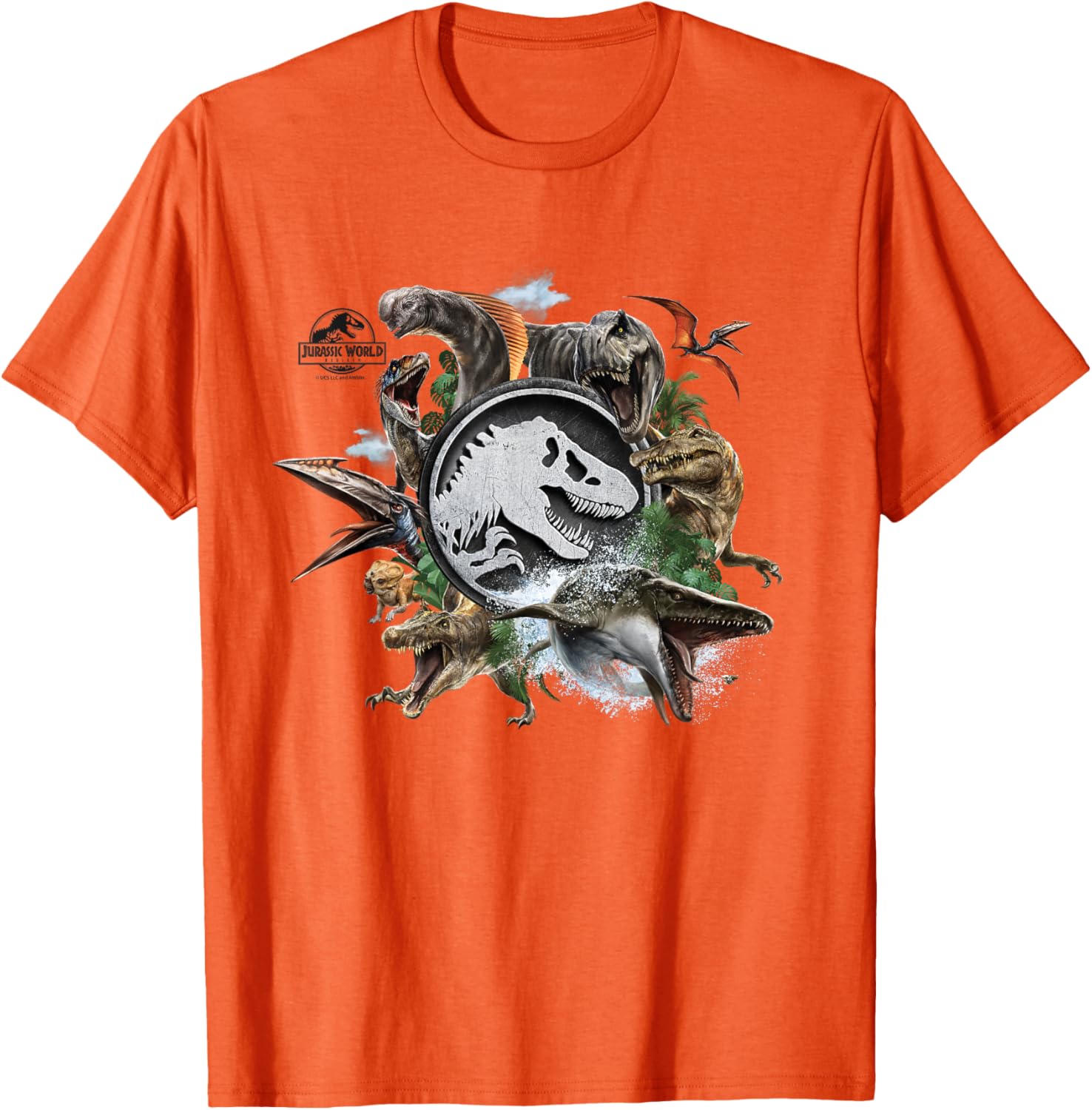 Jurassic World Rebirth Circle Logo Dinosaur T-Shirt for Fans and Collectors - 5