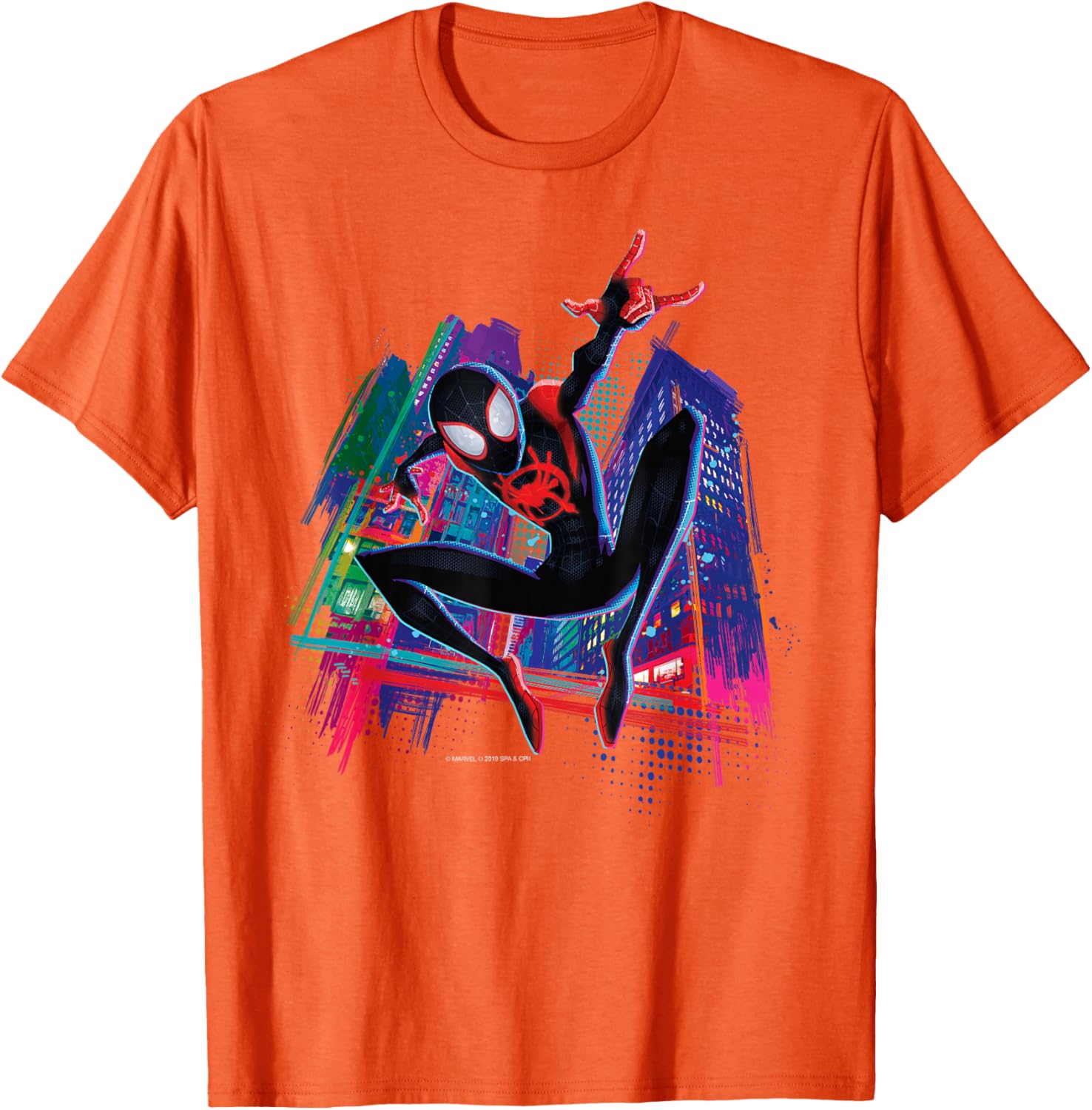 Spider-Man Miles Morales Graffiti City T-Shirt for Stylish Fans - 2