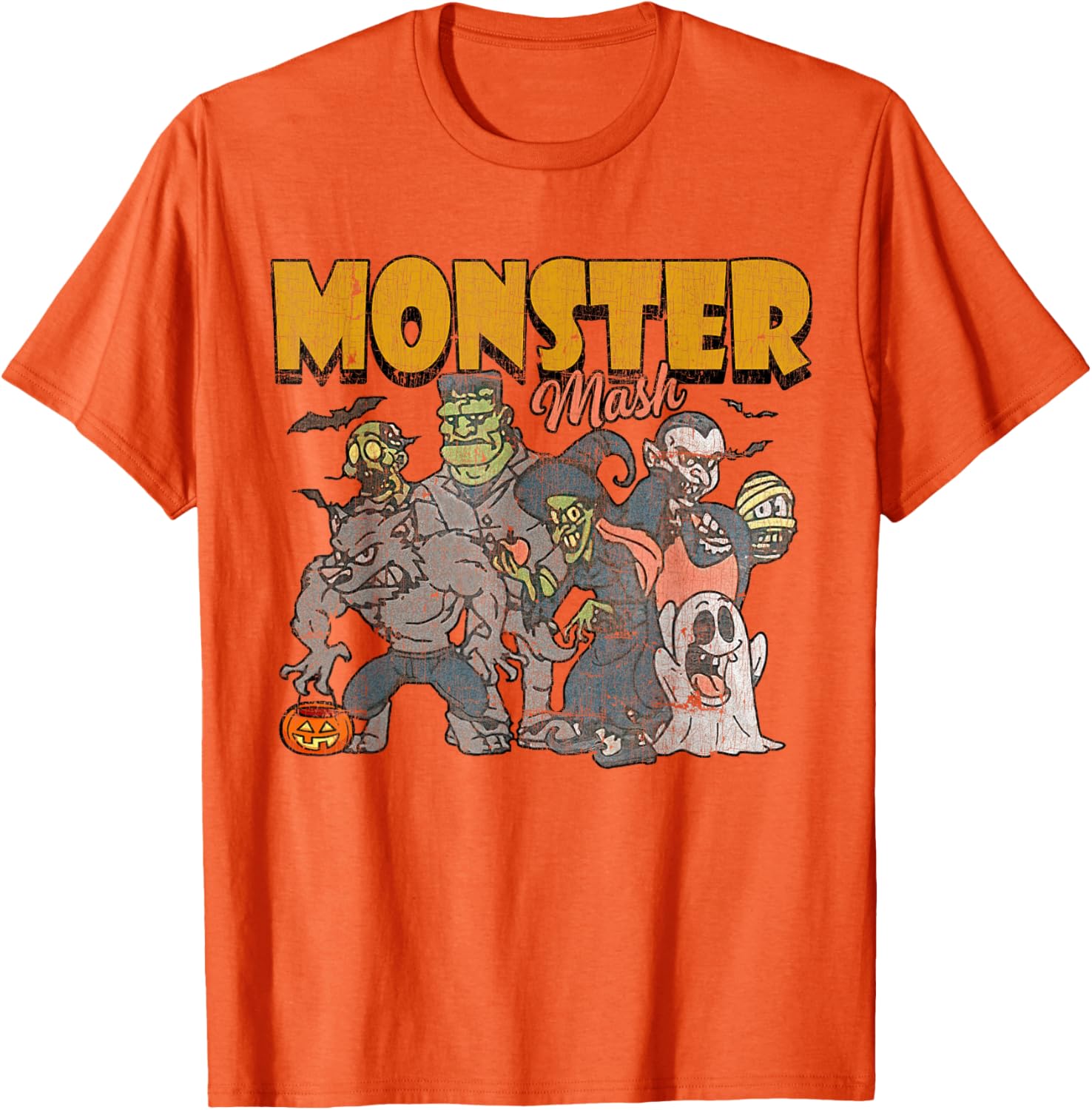 Funny Vintage Ghost Halloween T-Shirt - Monster Mash Design for Spooky Fun - 3