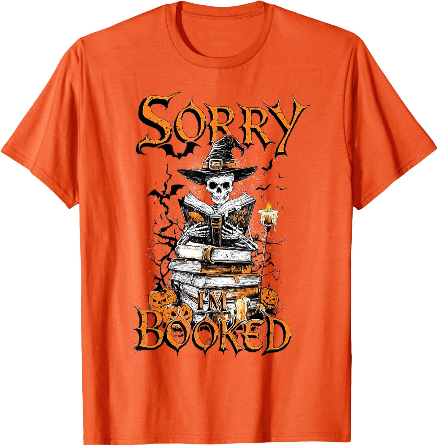 Funny Sorry I'm Booked Bookworm Ghost Halloween T-Shirt for Book Lovers - 13