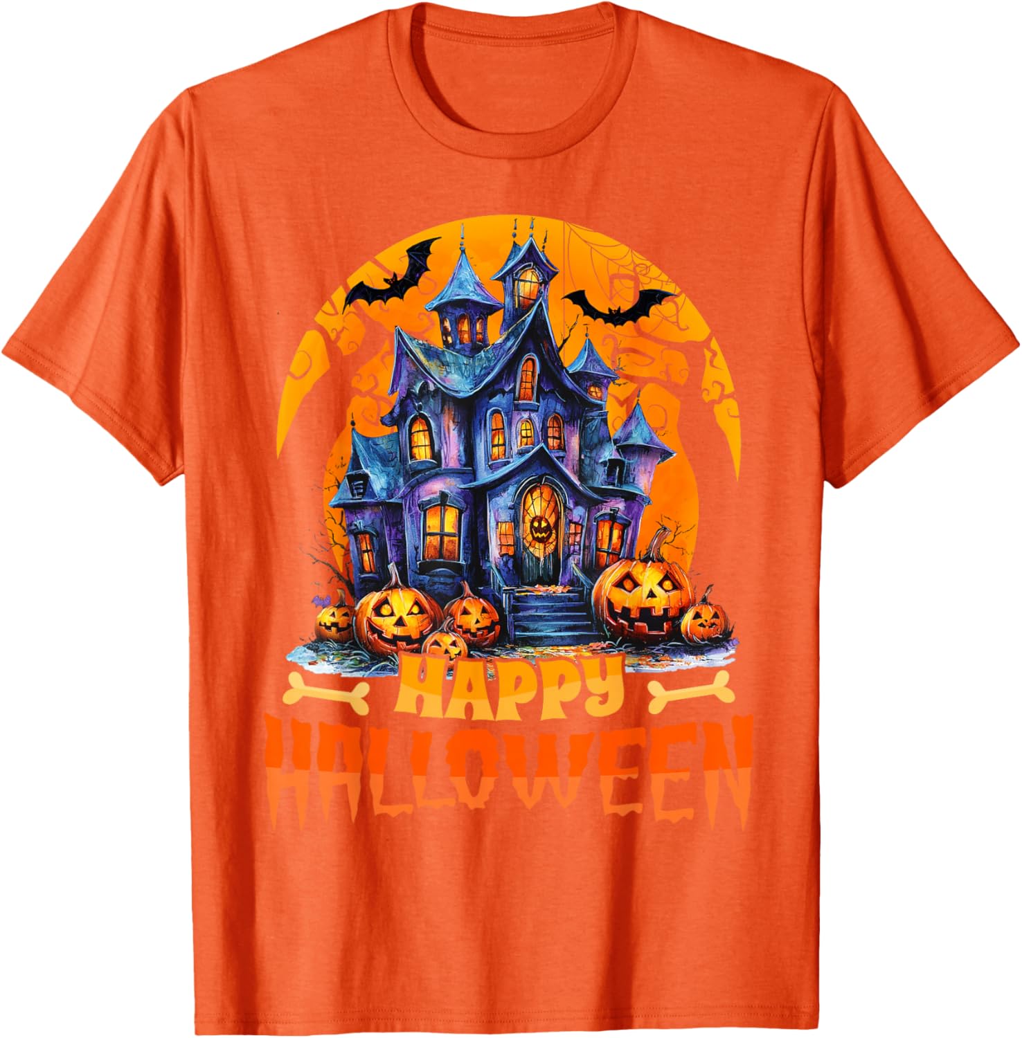 Happy Halloween Haunted House T-Shirt for Men and Women Costume Fun - 28