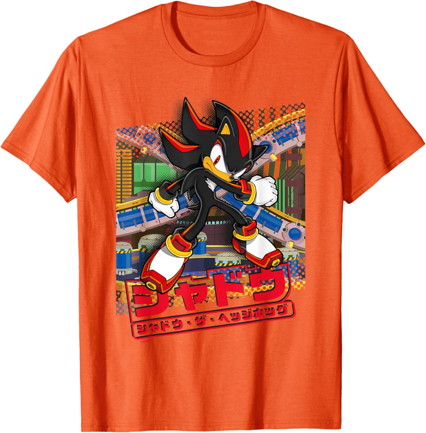 Sonic the Hedgehog Shadow T-Shirt Japanese Logo Fun Graphic Tee - 24