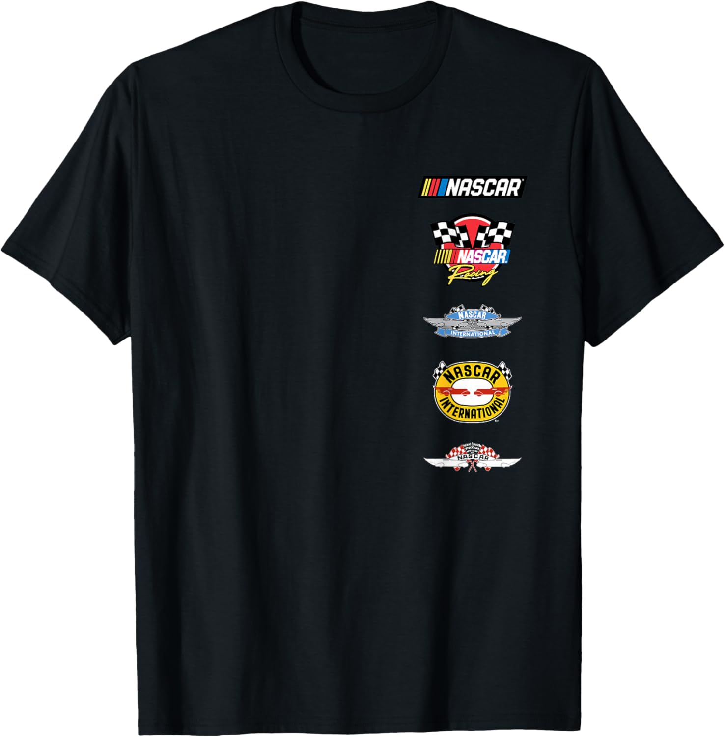 NASCAR Stacked Historical Racing Logos T-Shirt for Racing Fans - 7