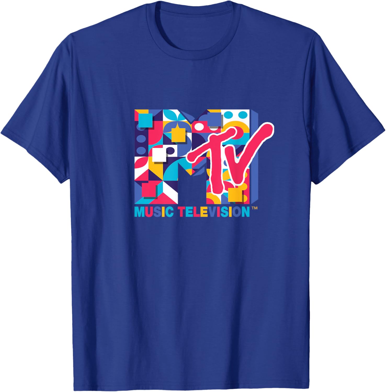 Colorful MTV Logo Geometric Symbols T-Shirt by Mademark - Stylish Apparel - 6