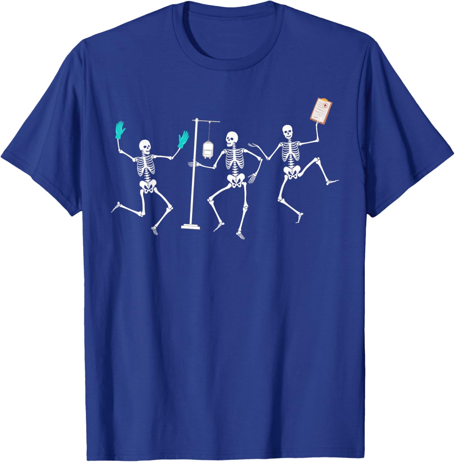 Funny Nurse Skeleton Halloween T-Shirt for Healthcare Workers - 20