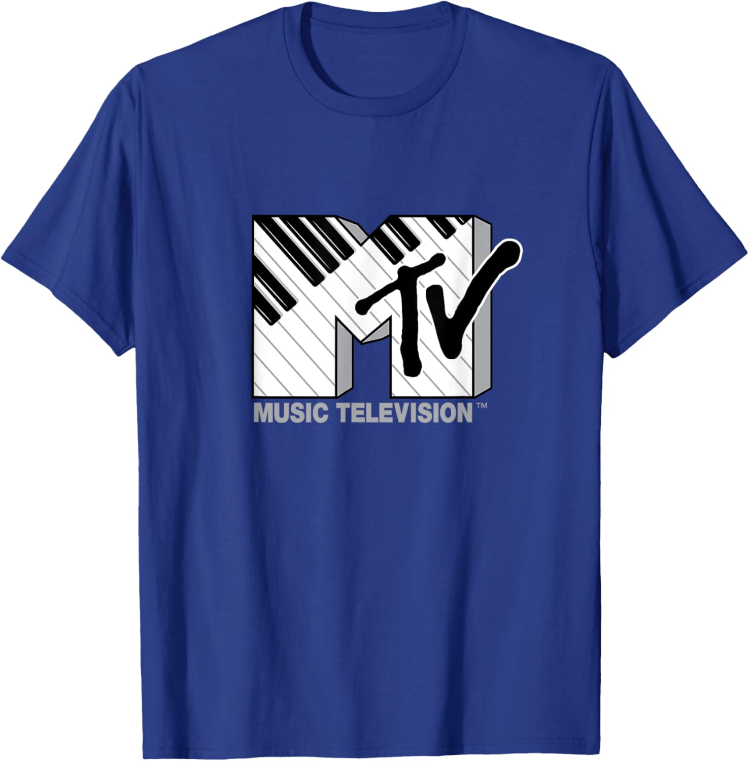 Mademark x MTV Official Logo T-Shirt with Black and White Piano Keys - 25