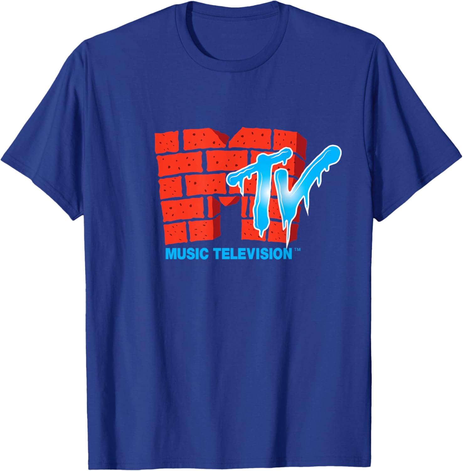 Mademark x MTV Frosty Ice Text T-Shirt with Official MTV Logo - 3