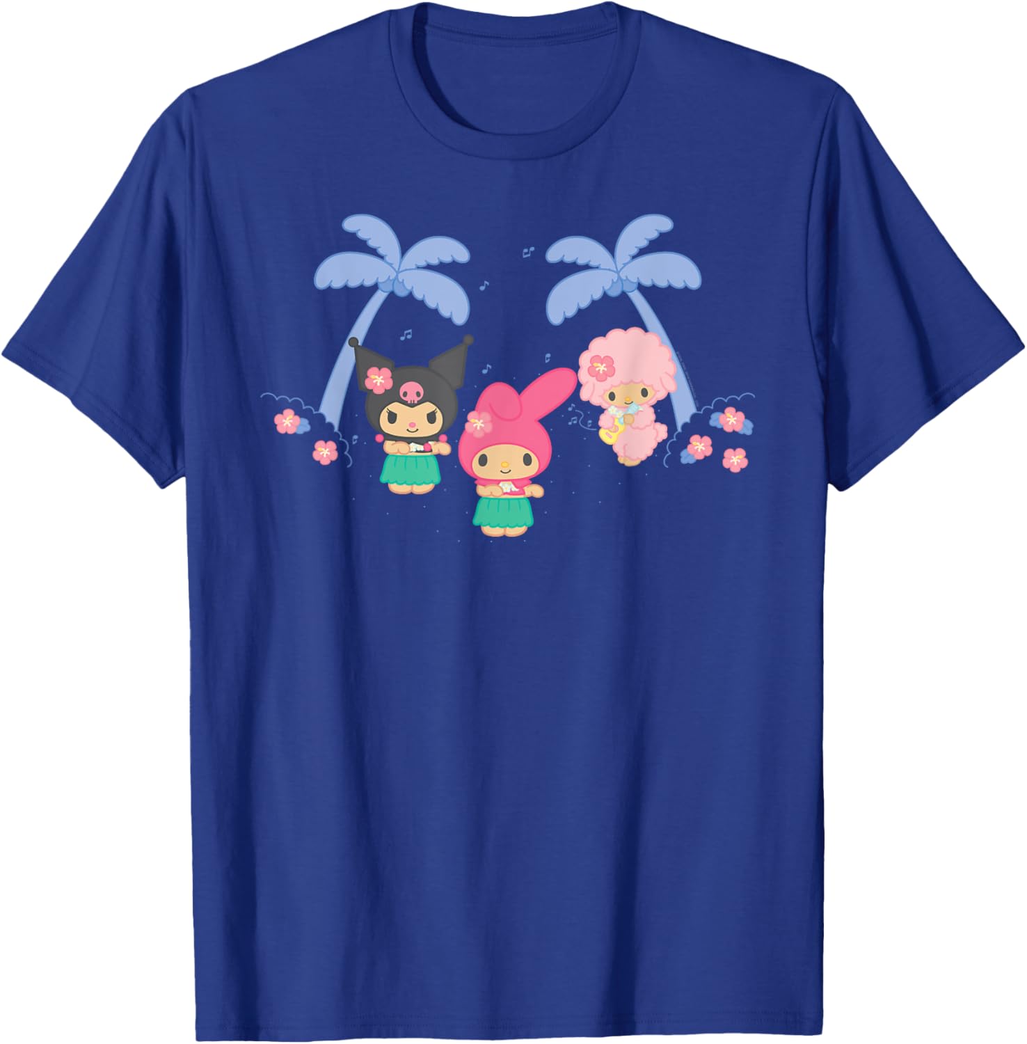 My Melody and Kuromi Tropical Hula T-Shirt for Fun Summer Style - 6