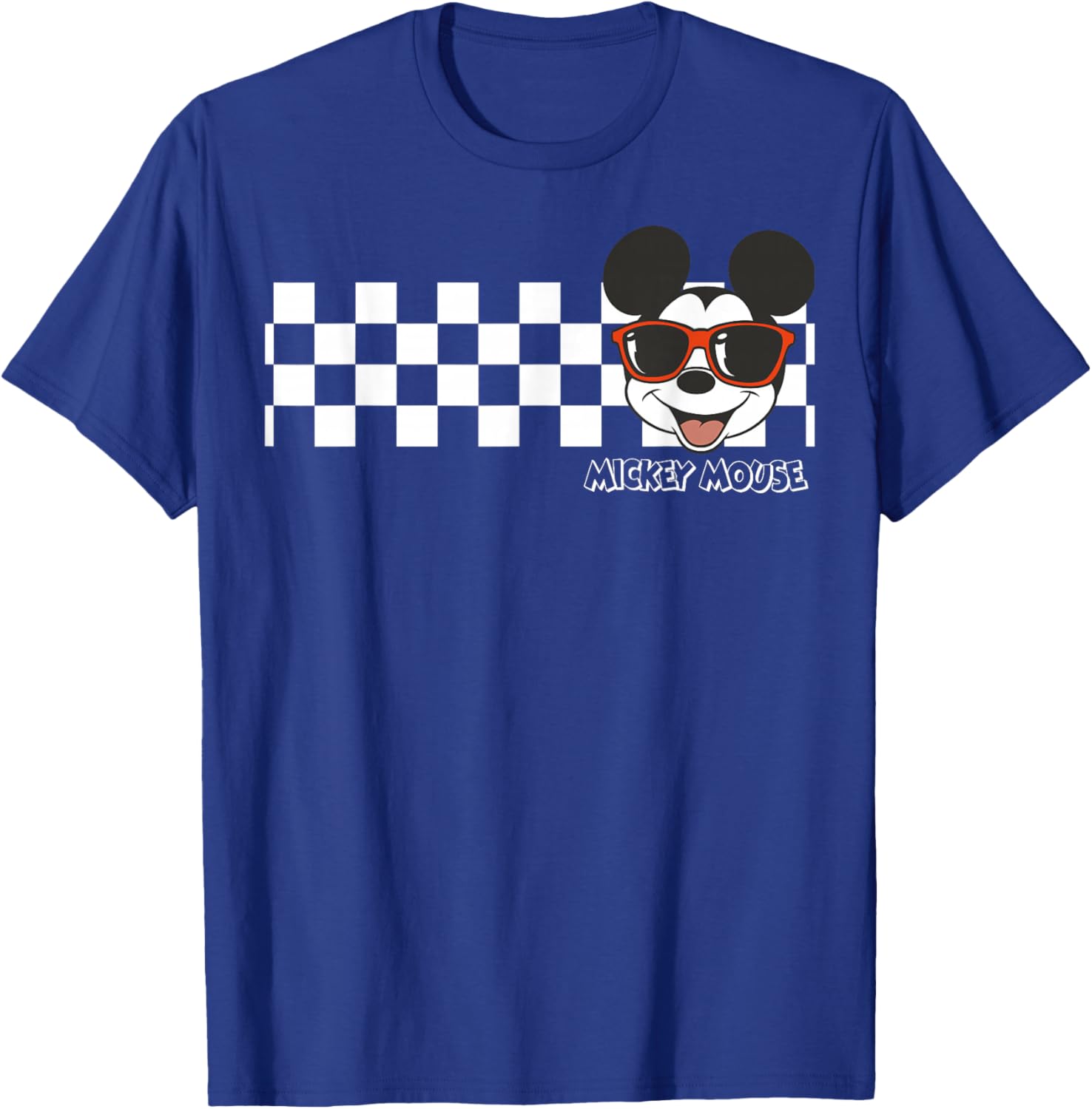 Disney Mickey Mouse Checkerboard Stripe T-Shirt for Kids and Adults - 4