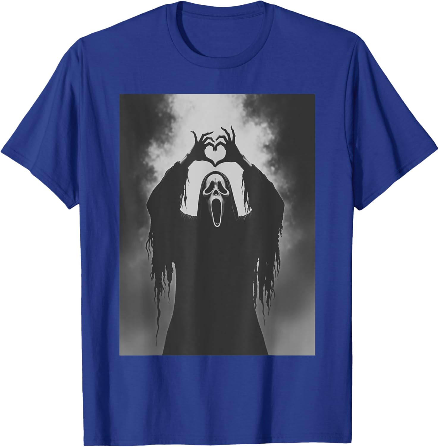 Funny Ghost Hand Heart Sign Halloween T-Shirt for Spooky Costume Fun - 6