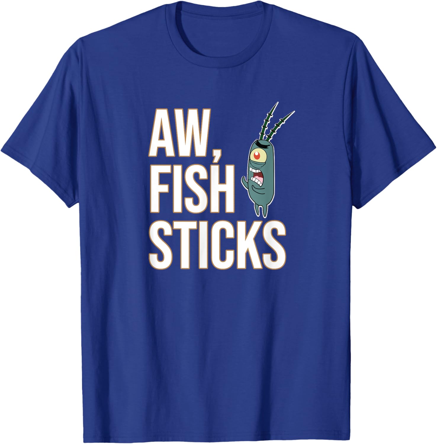 Mademark SpongeBob SquarePants Plankton Aw Fish Sticks T-Shirt for Fans - 12