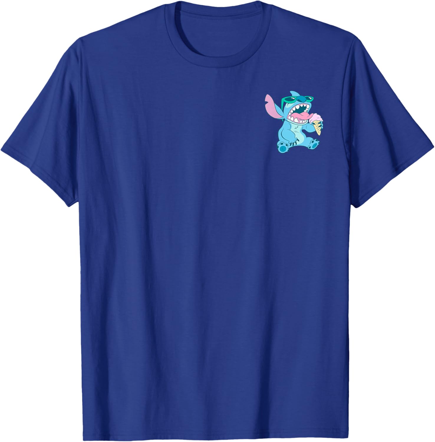 Disney Lilo & Stitch Retro Pocket Logo T-Shirt with Ice Cream Design - 3