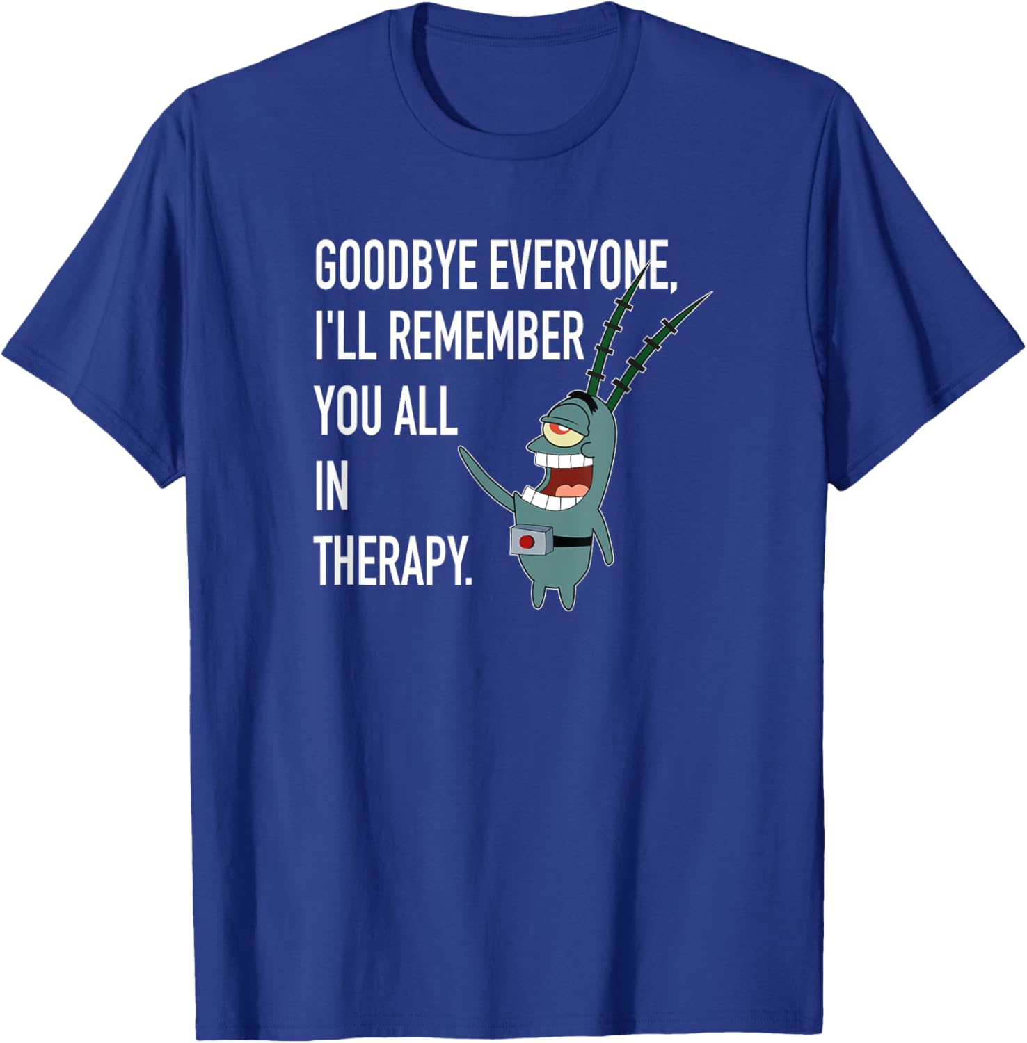 Mademark SpongeBob Plankton Therapy T-Shirt Fun and Stylish Apparel - 12