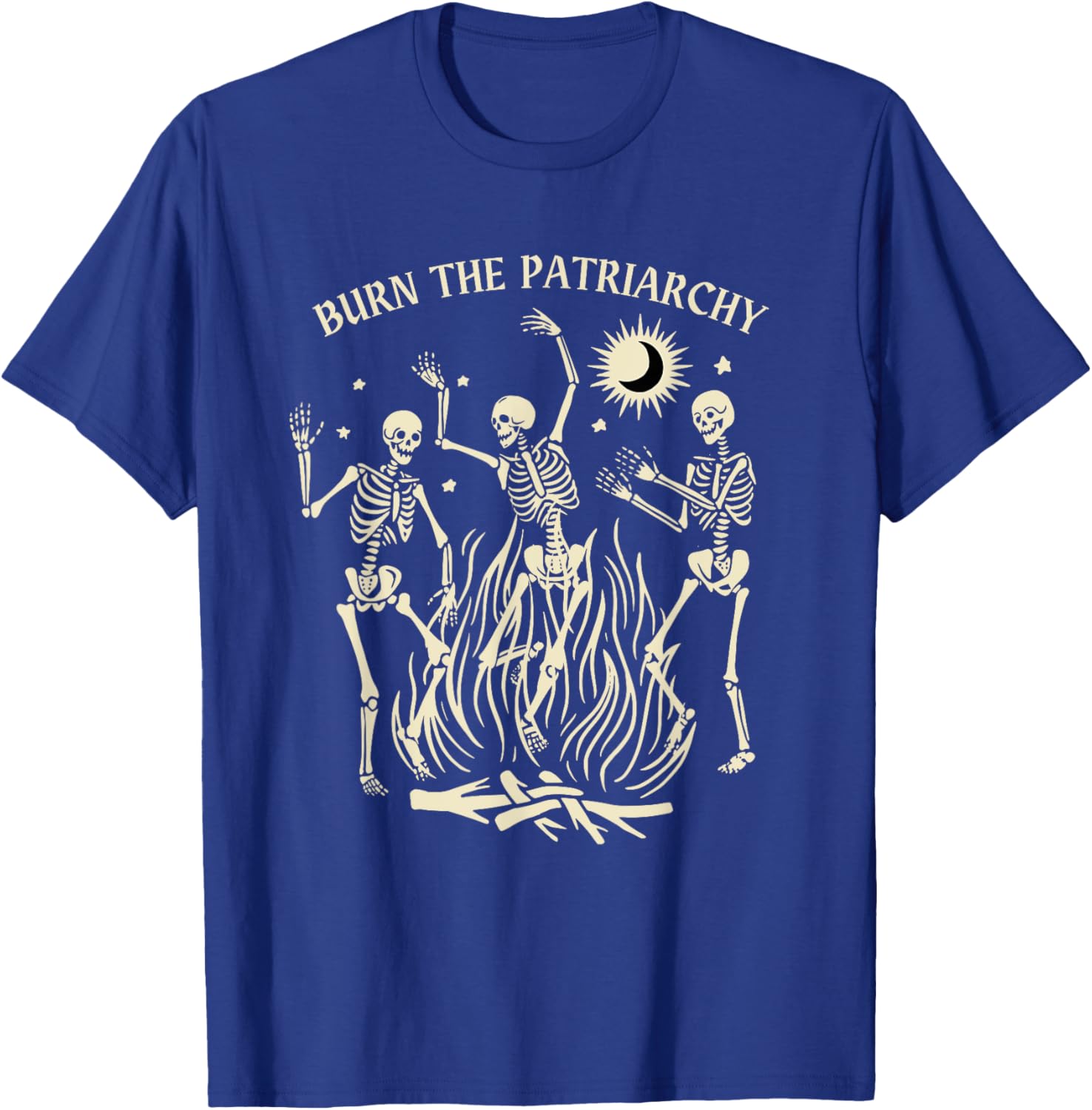 Funny Feminist Halloween T-Shirt Burn The Patriarchy Black Tee for Women - 3
