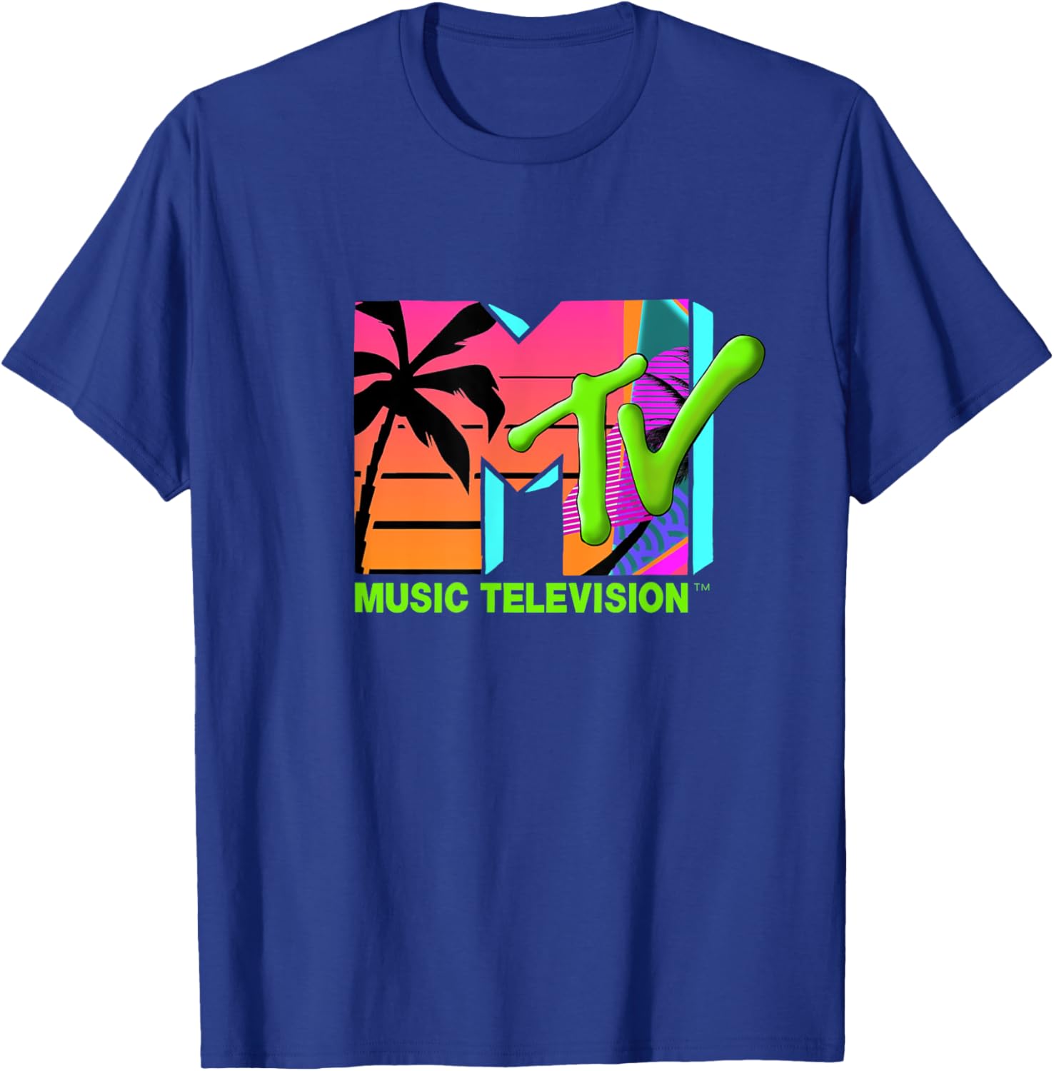 Mademark x MTV Retro Palms Paradise T-Shirt - Official MTV Logo Design - 2