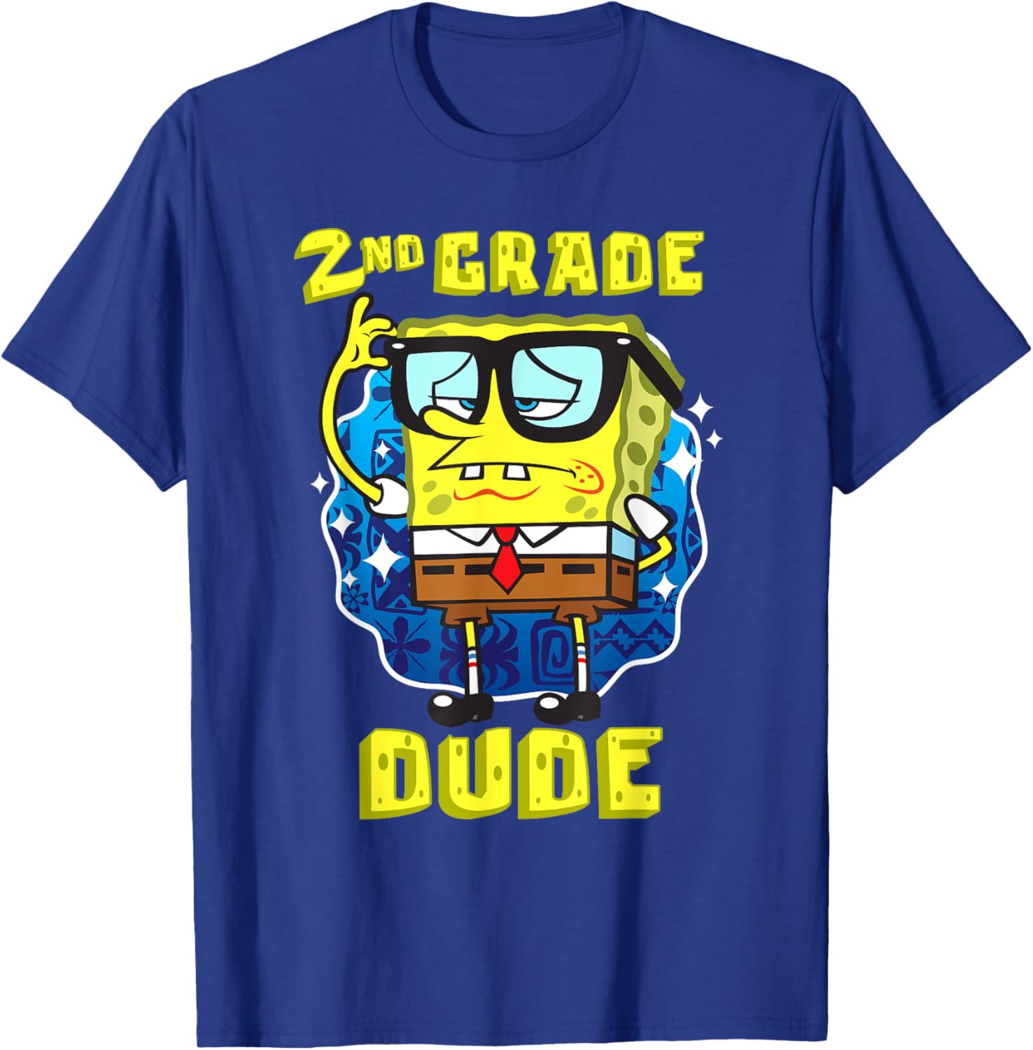 Mademark SpongeBob SquarePants 2nd Grader Dude Glasses T-Shirt for Kids - 1