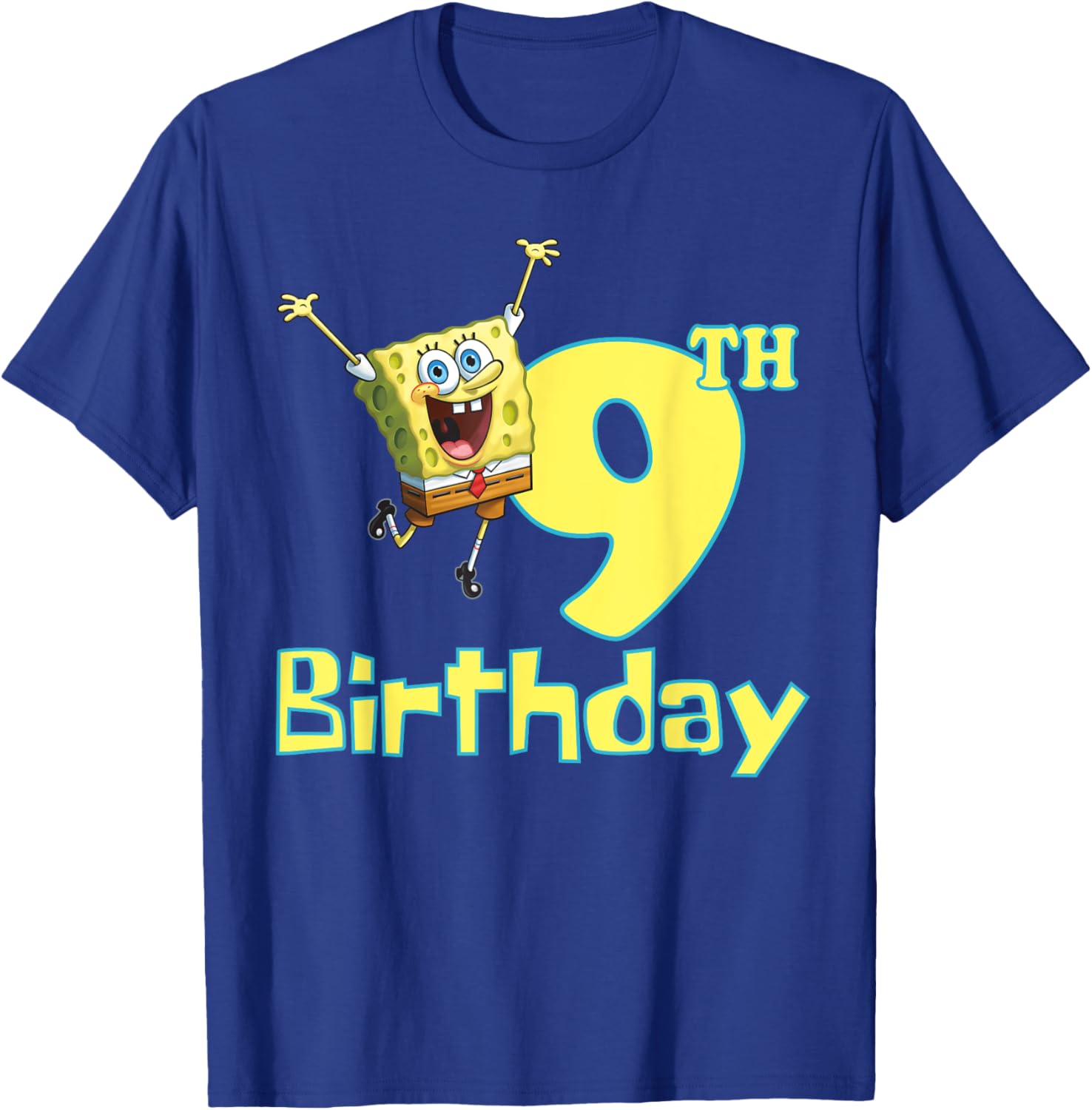 Mademark SpongeBob SquarePants 9th Birthday T-Shirt for Kids - 4
