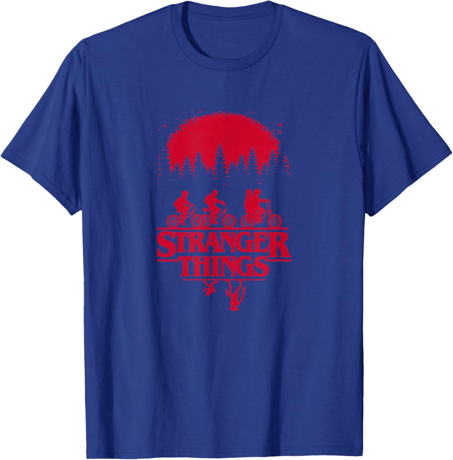 Stranger Things Upside Down Silhouette Group Shot T-Shirt for Fans - 1