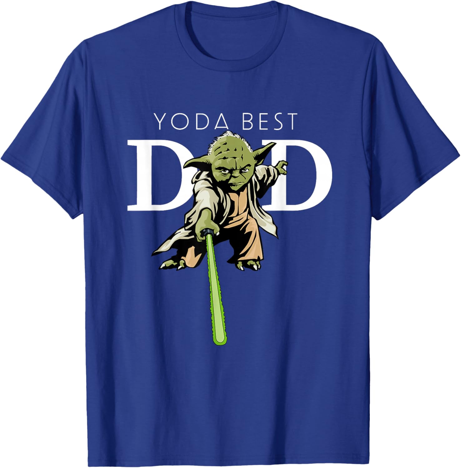 Star Wars Yoda Lightsaber Best Dad Father's Day T-Shirt for Dads - 4