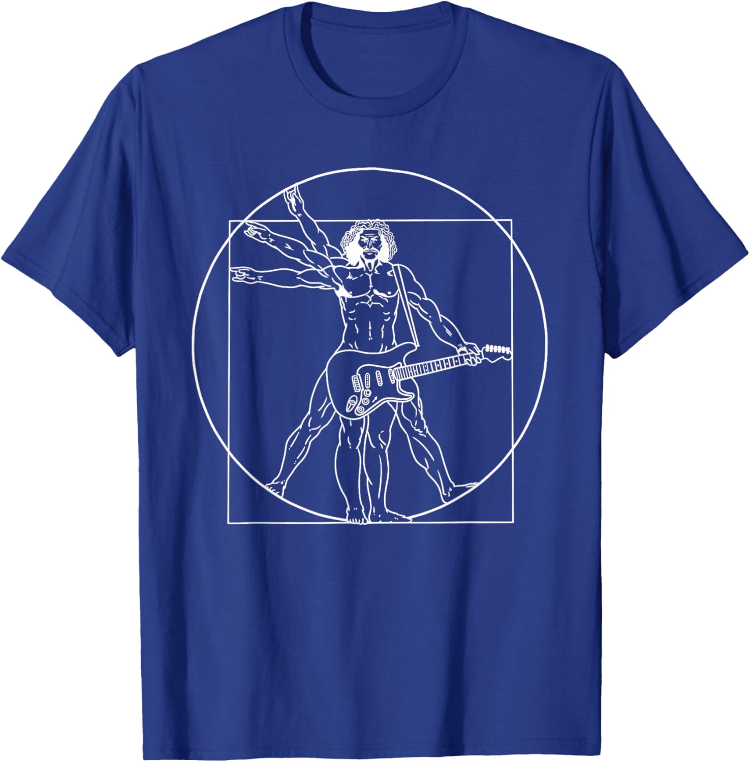 Guitar Da Vinci Vitruvian Man Musician T-Shirt for Guitar Lovers - 20