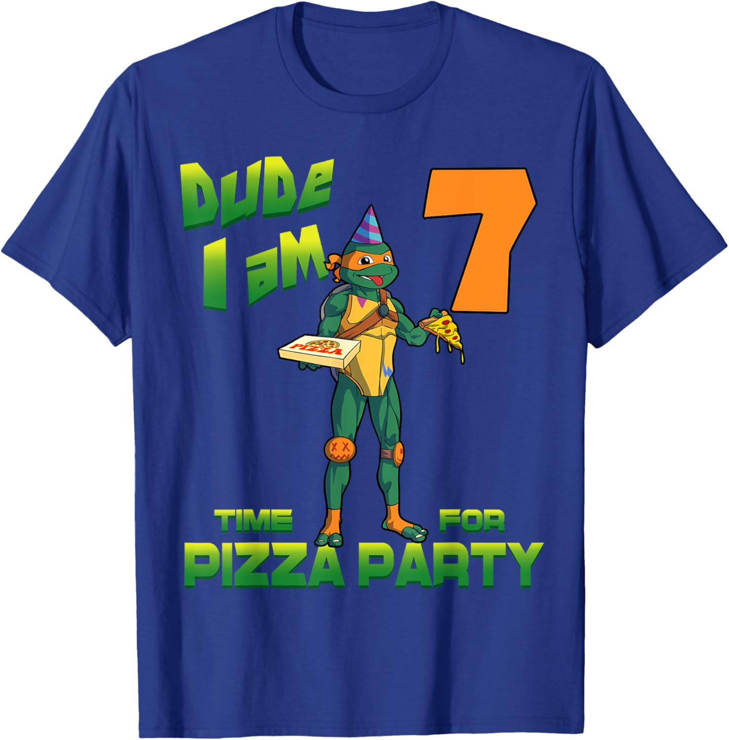 Mademark TMNT Michelangelo Pizza Party T-Shirt for 7 Year Olds - 13