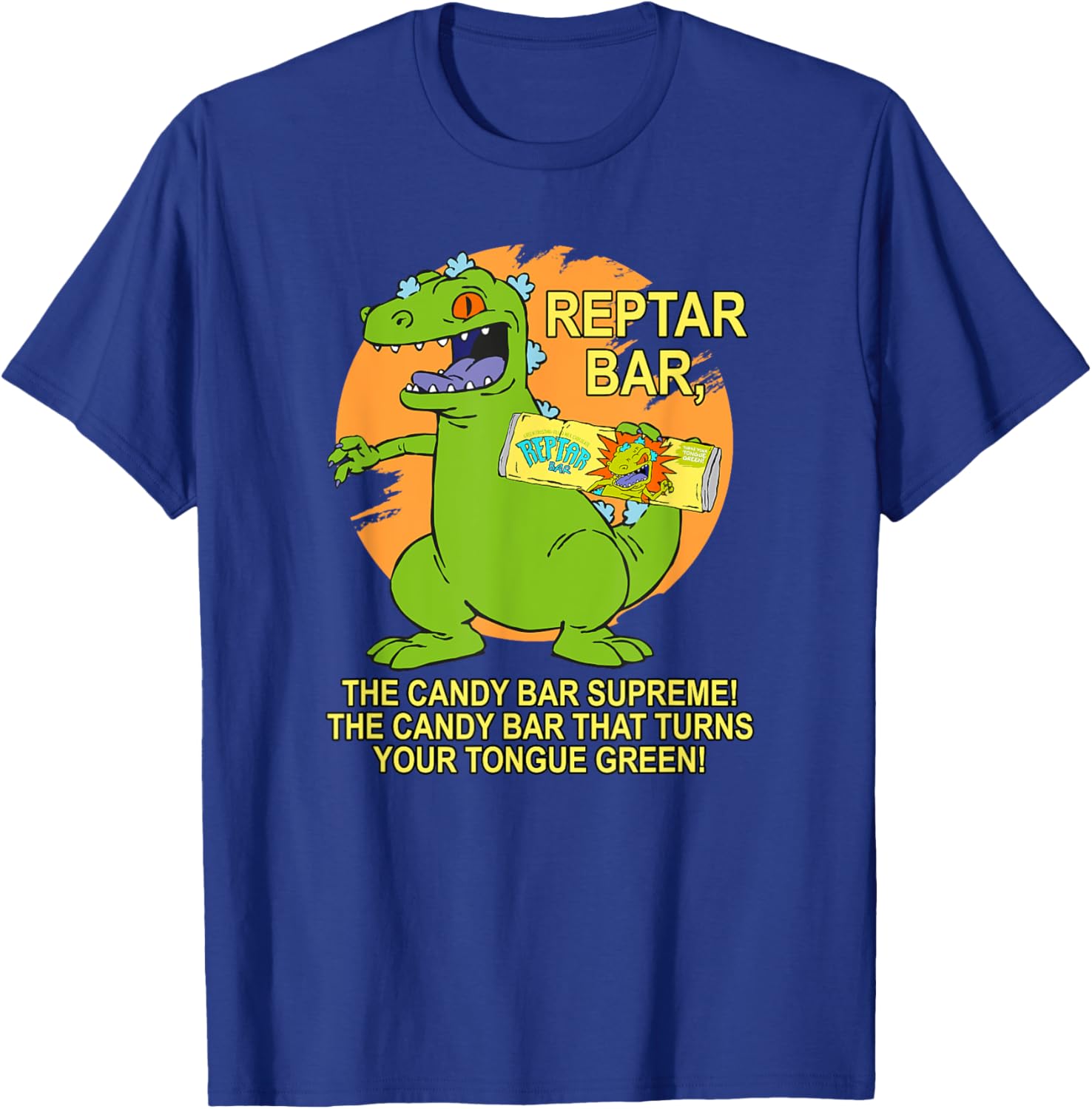 Mademark x Rugrats Reptar Bar T-Shirt Turns Your Tongue Green Fun Apparel - 2